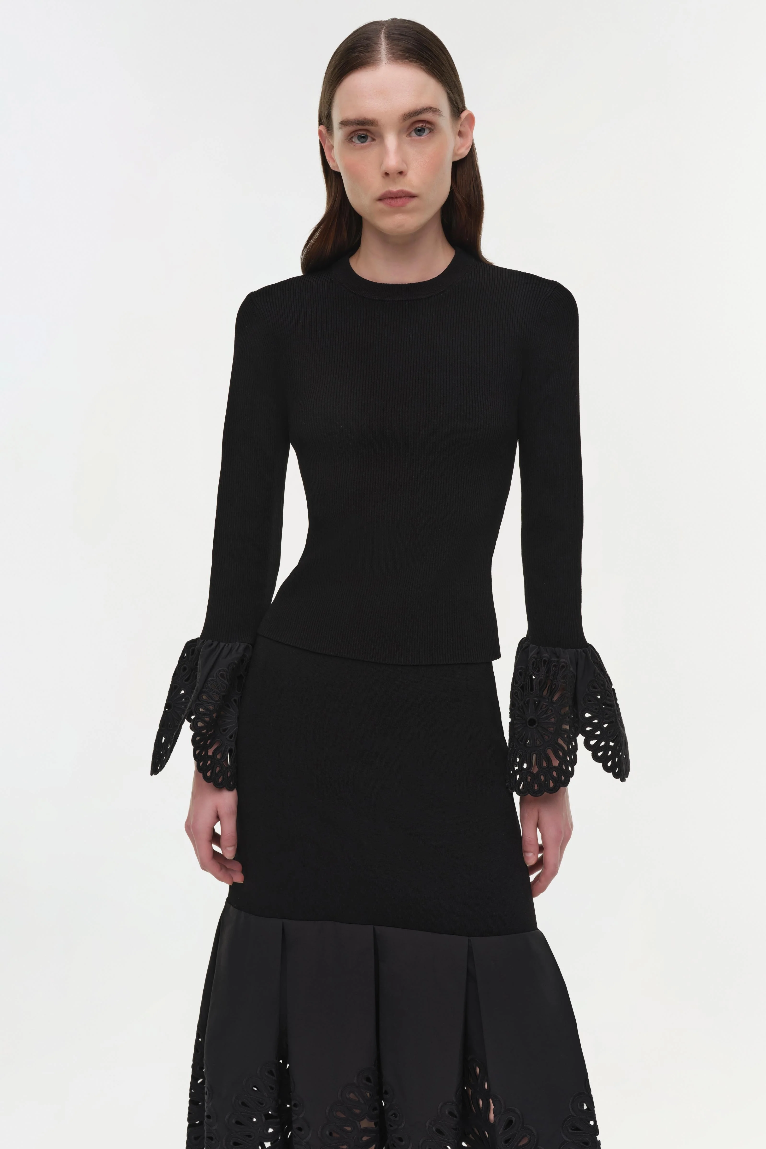 Simkhai - Elyse Embroidered Knit Top - Image 3