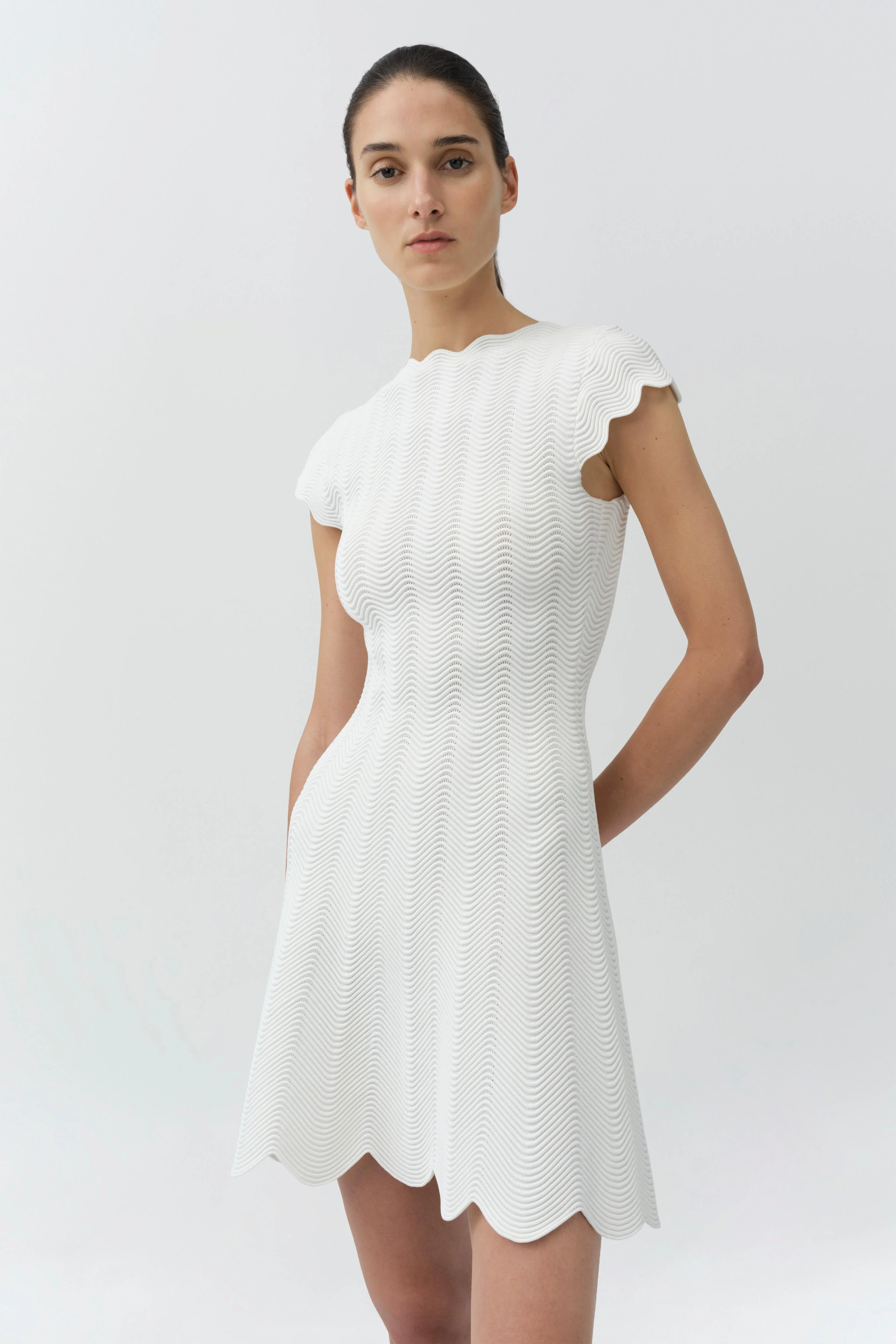 Simkhai - Evalynn Wavy Knit Mini Dress - Image 3