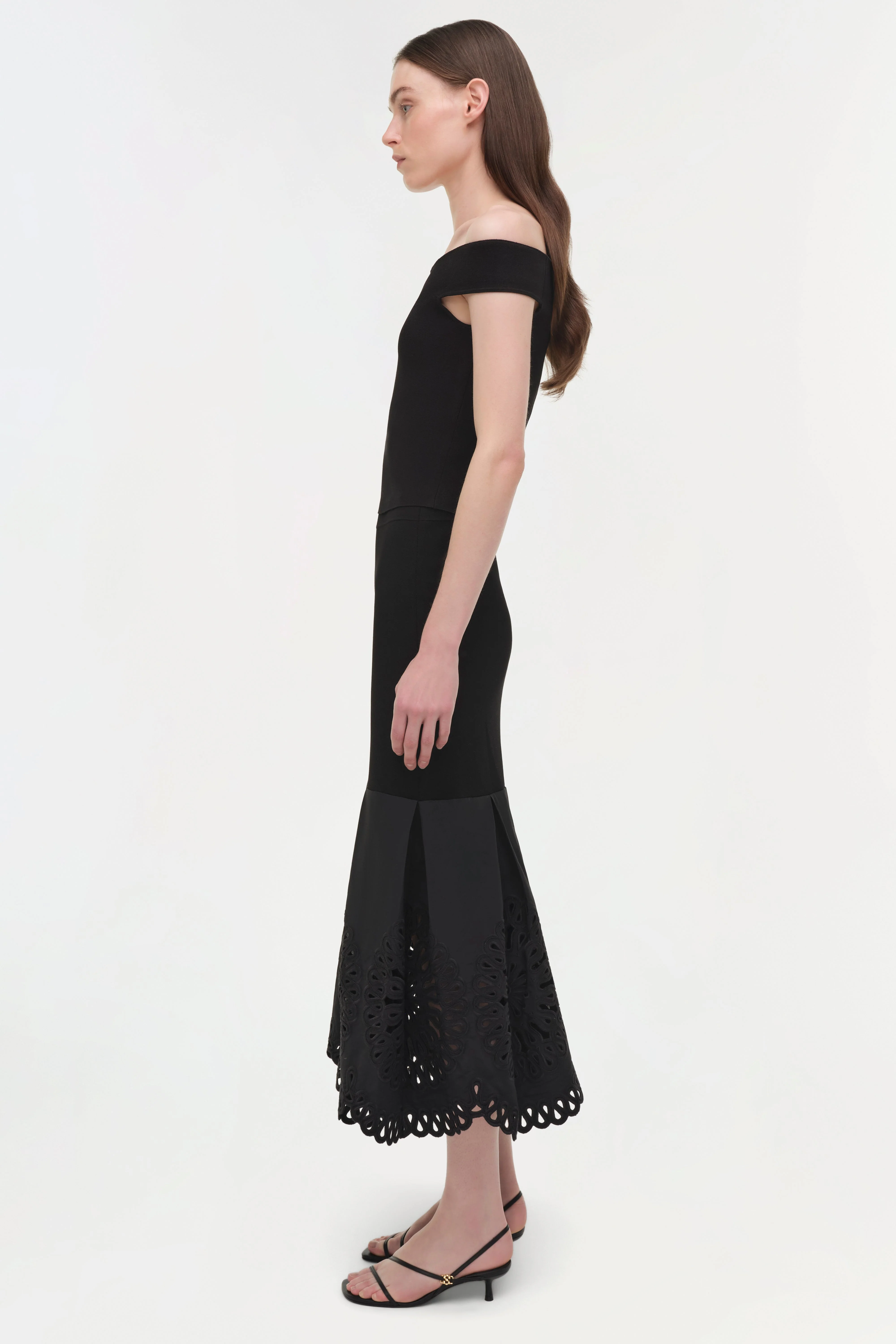 Simkhai - Eveletta Embroidered Knit Midi Skirt - Image 5