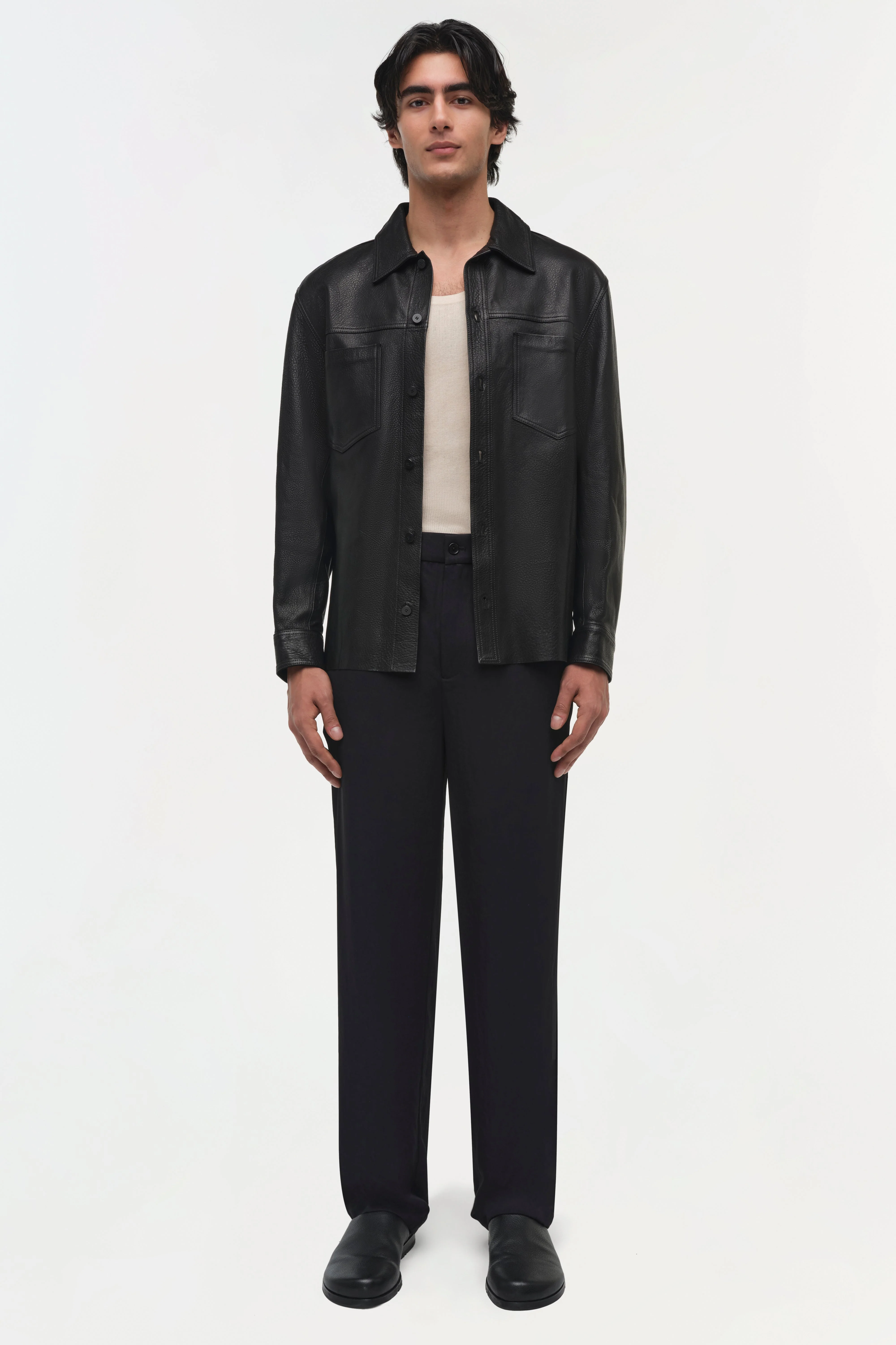 Simkhai - Gibson Leather Shirt Jacket - Image 8