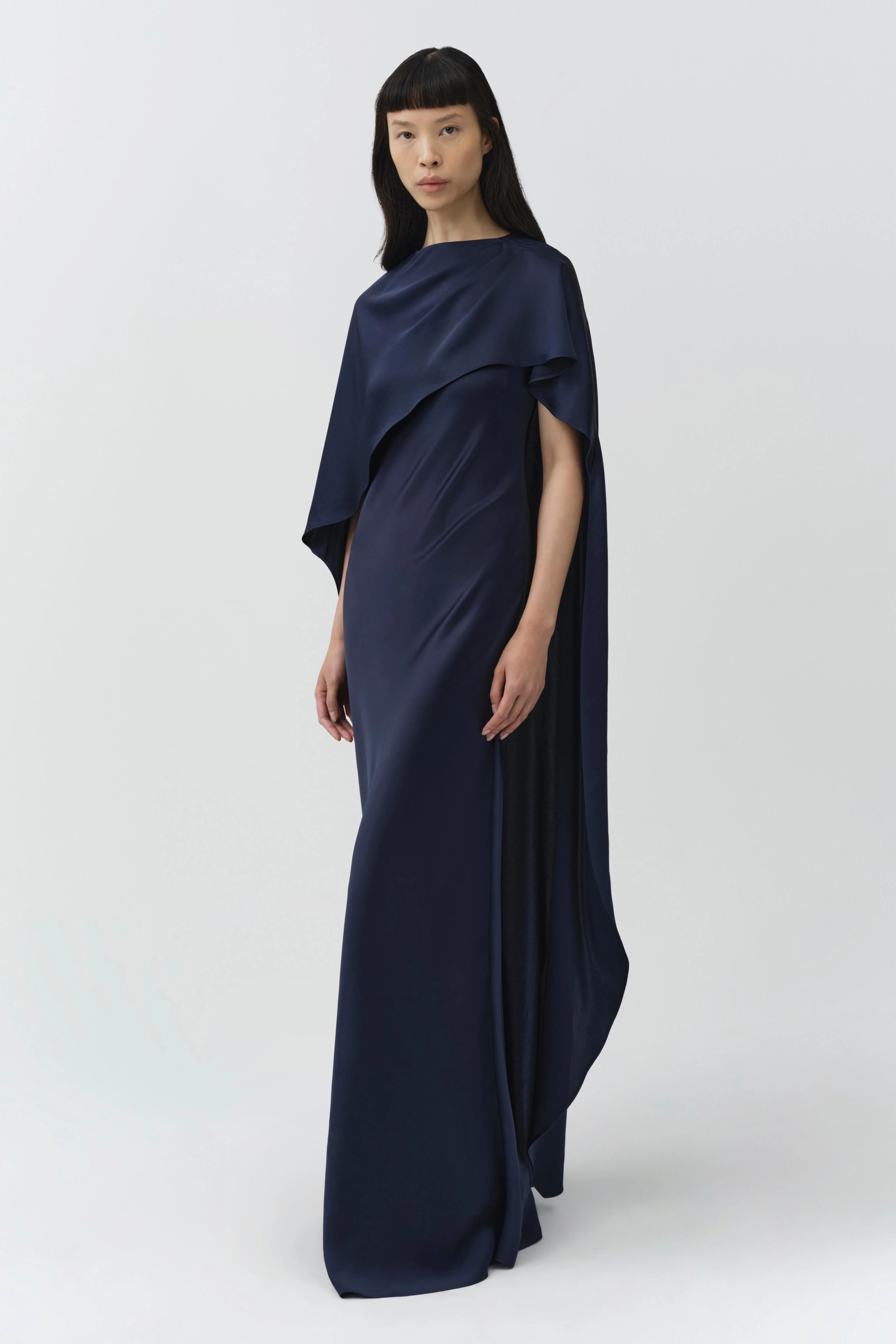 Simkhai - Izel Satin Cape Gown - Image 4