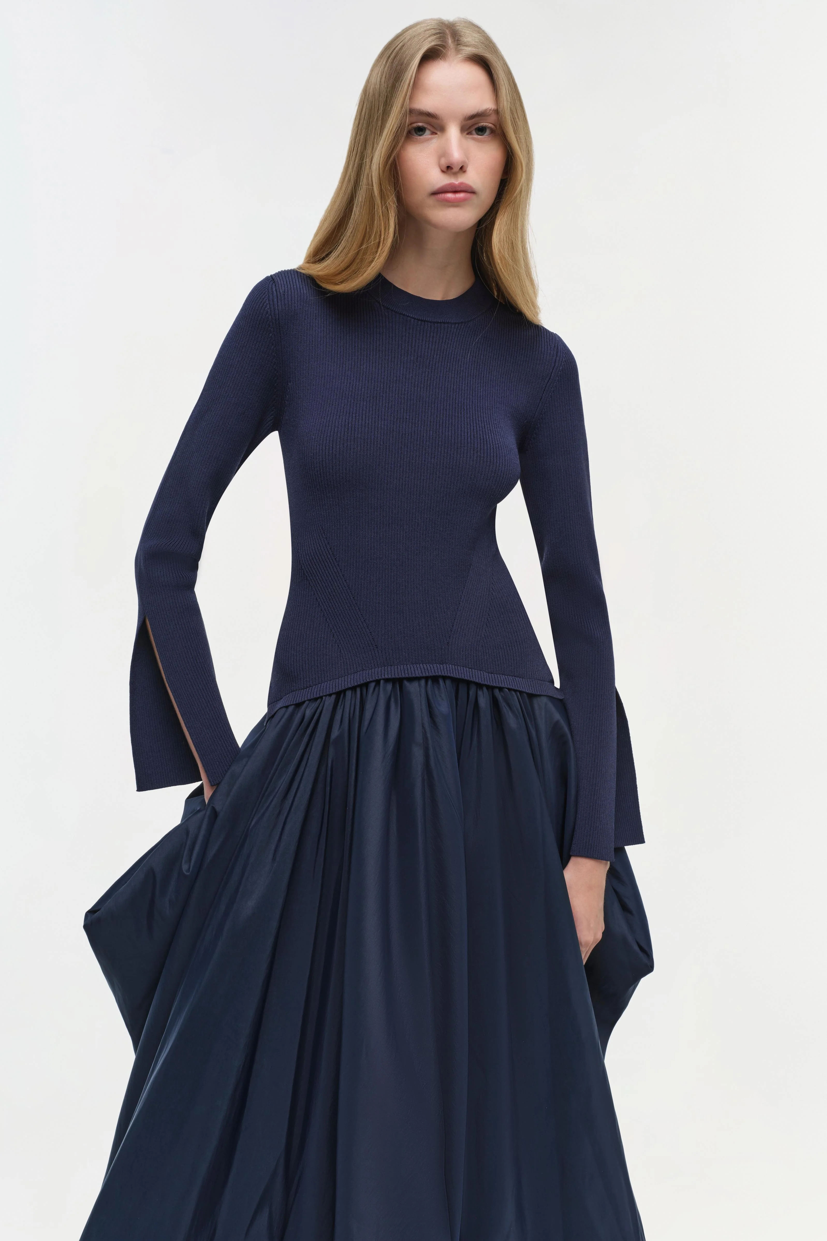 Simkhai - Kenlie Taffeta Knit Midi Dress - Image 3