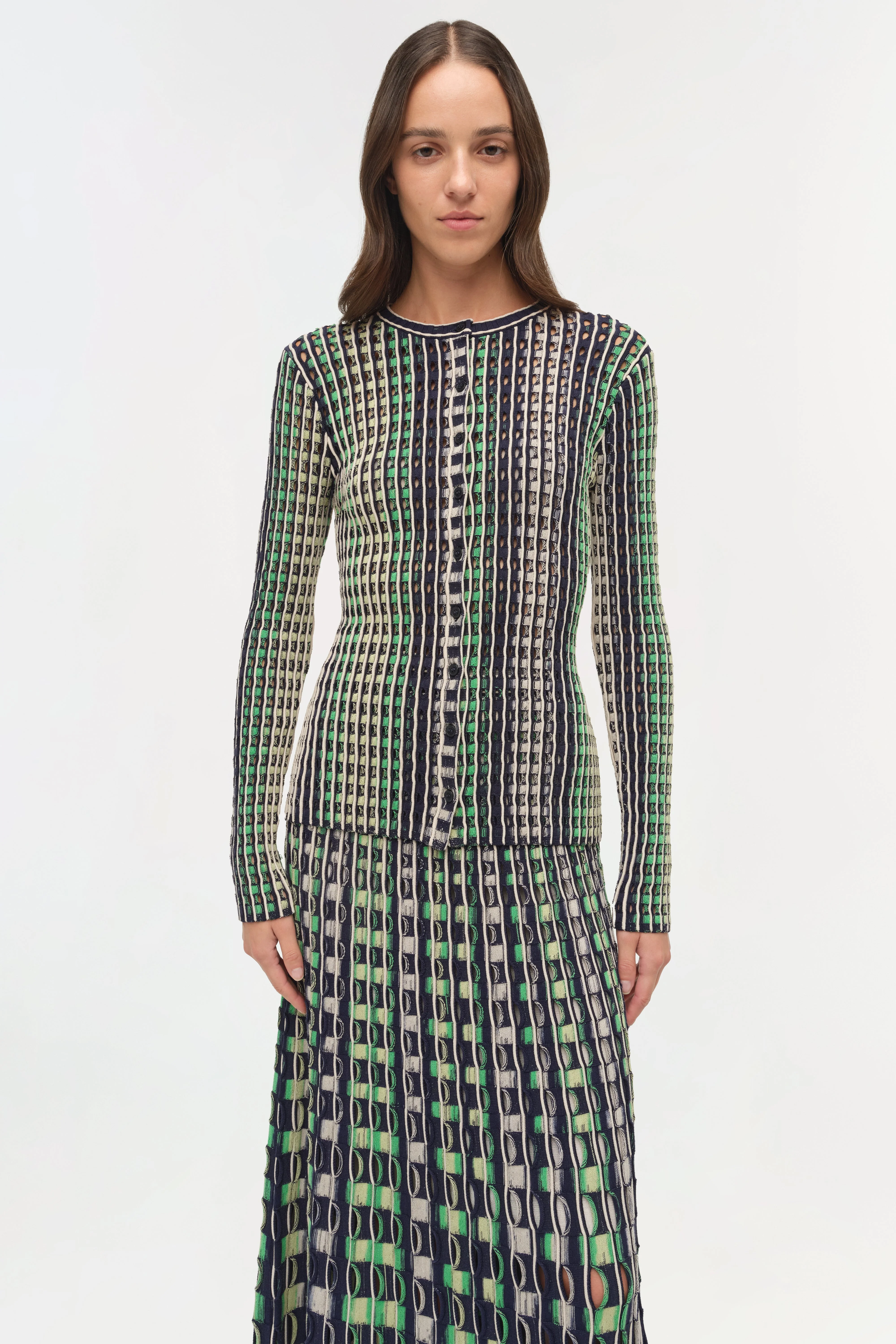 Simkhai - Mabel Eyelet Knit Cardigan - Image 3