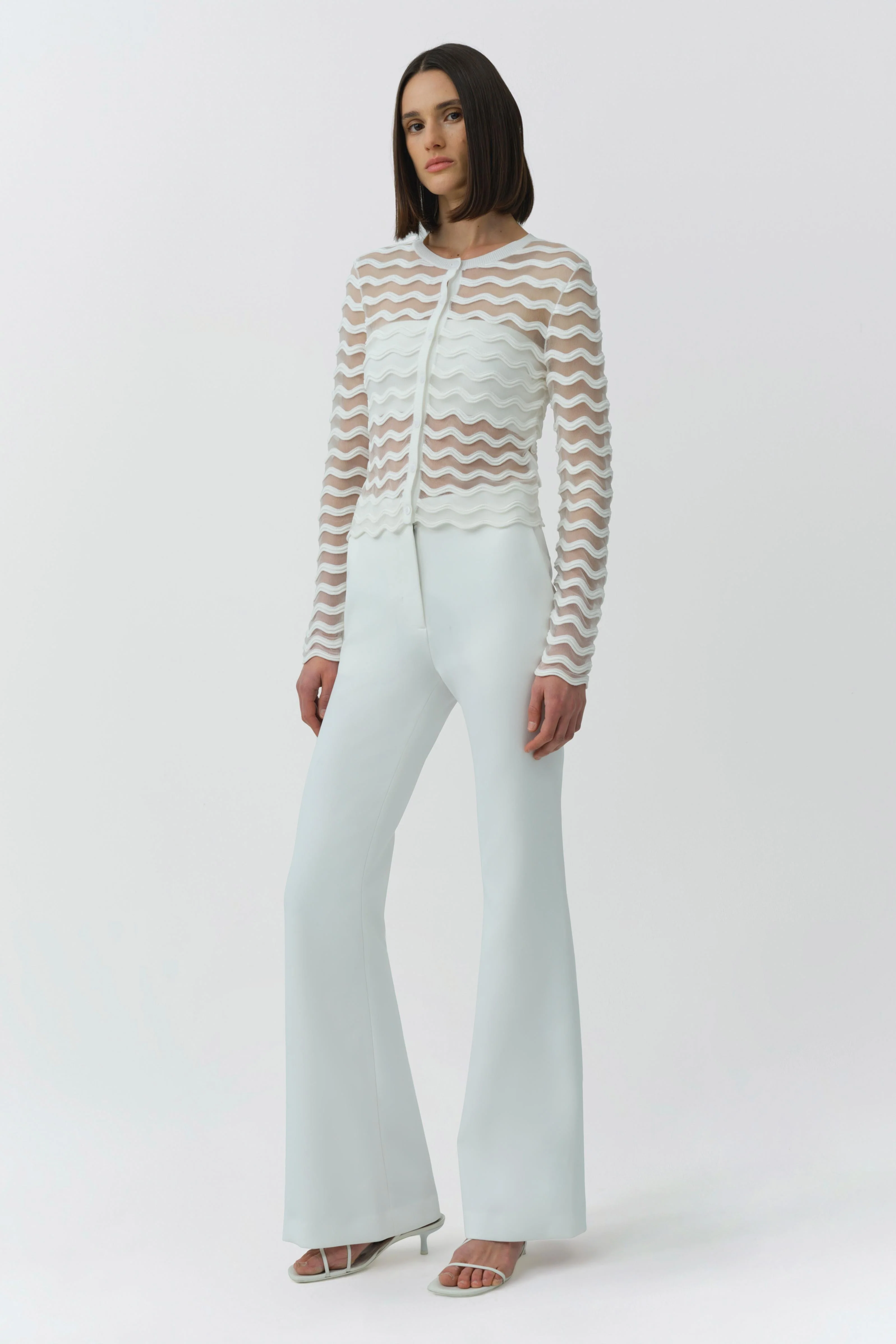 Simkhai - Maxime Wavy Knit Cardigan - Image 4