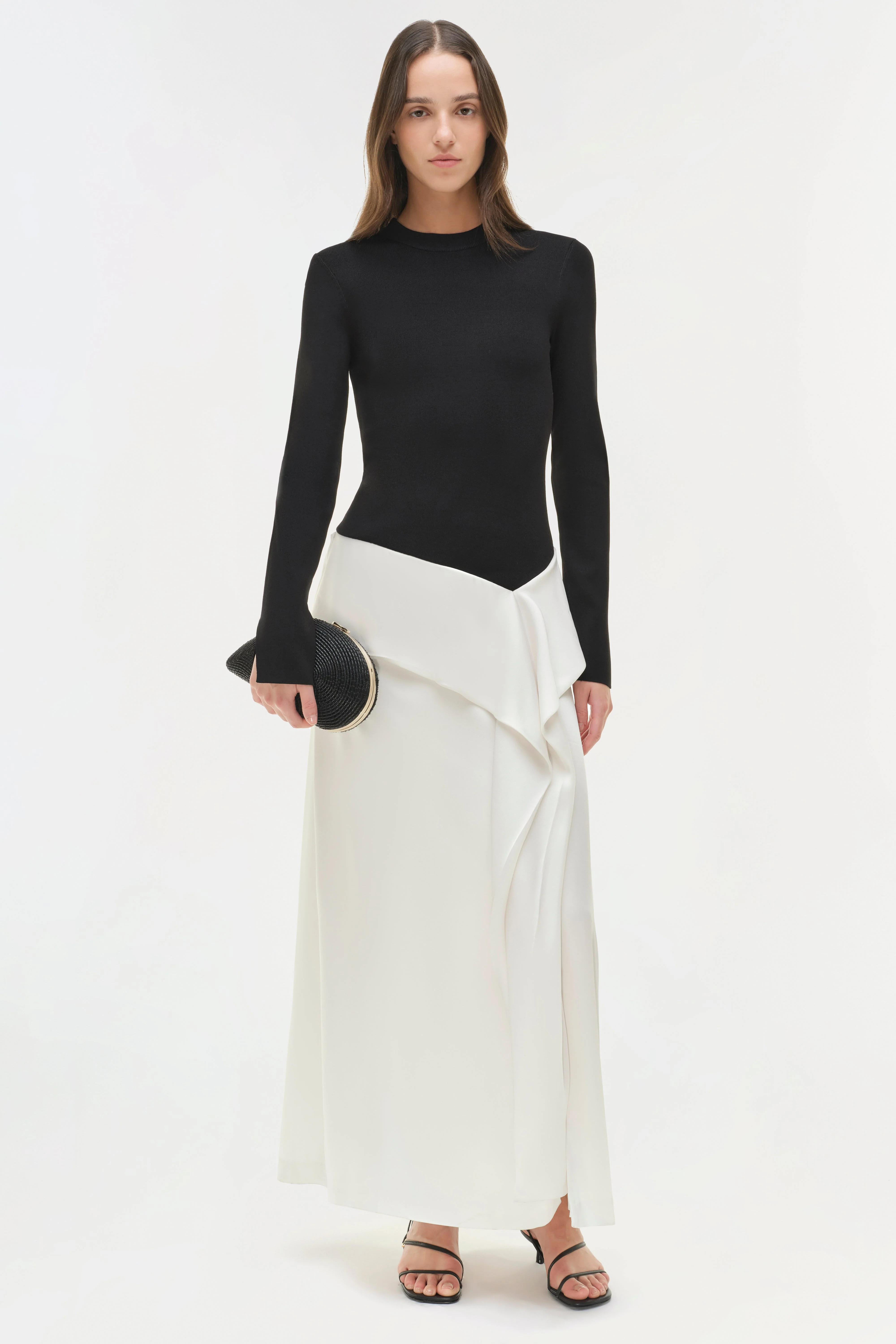 Simkhai - Ornella Knit Satin Midi Dress - Image 2