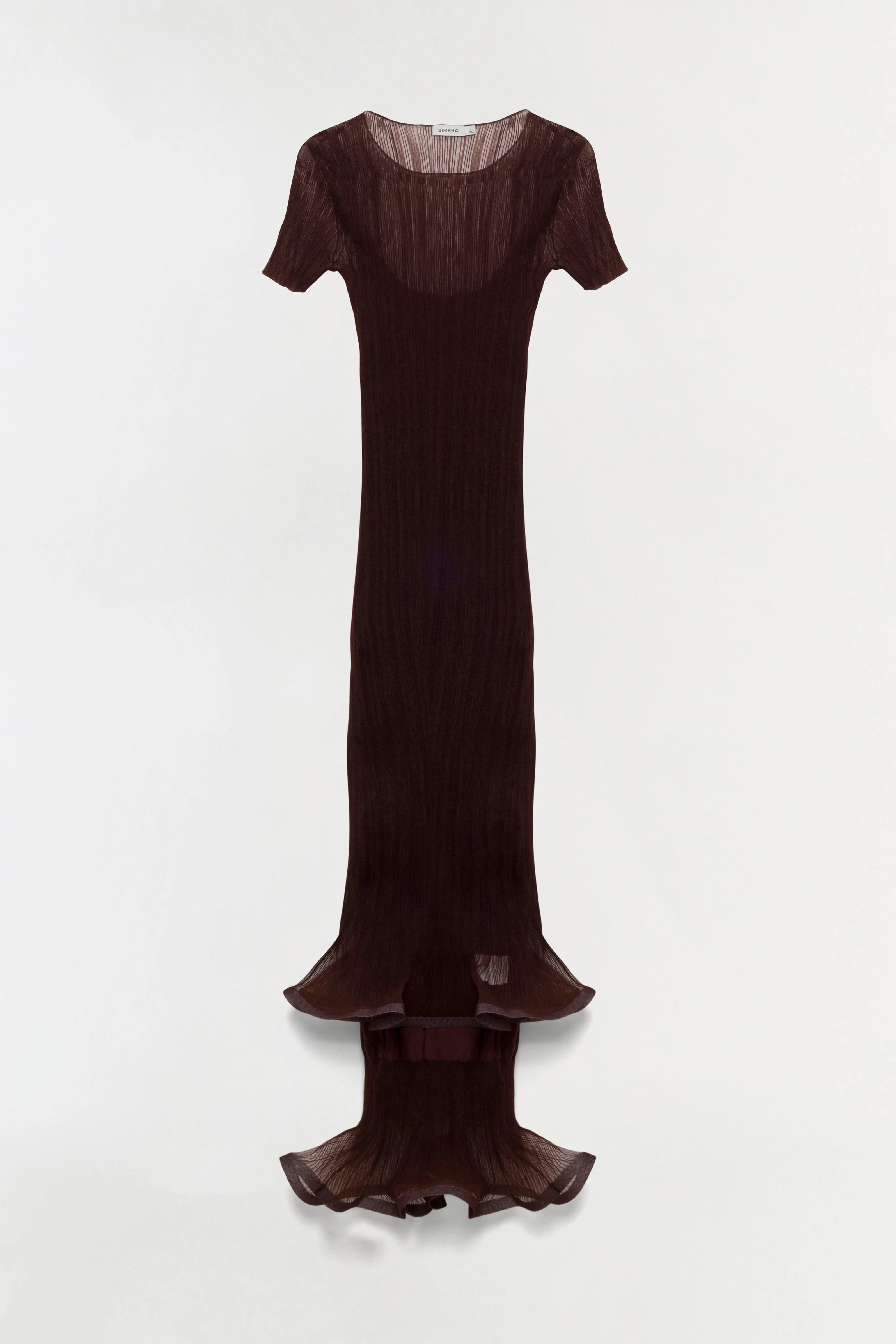 Simkhai - Selena Sheer Plisse Midi Dress