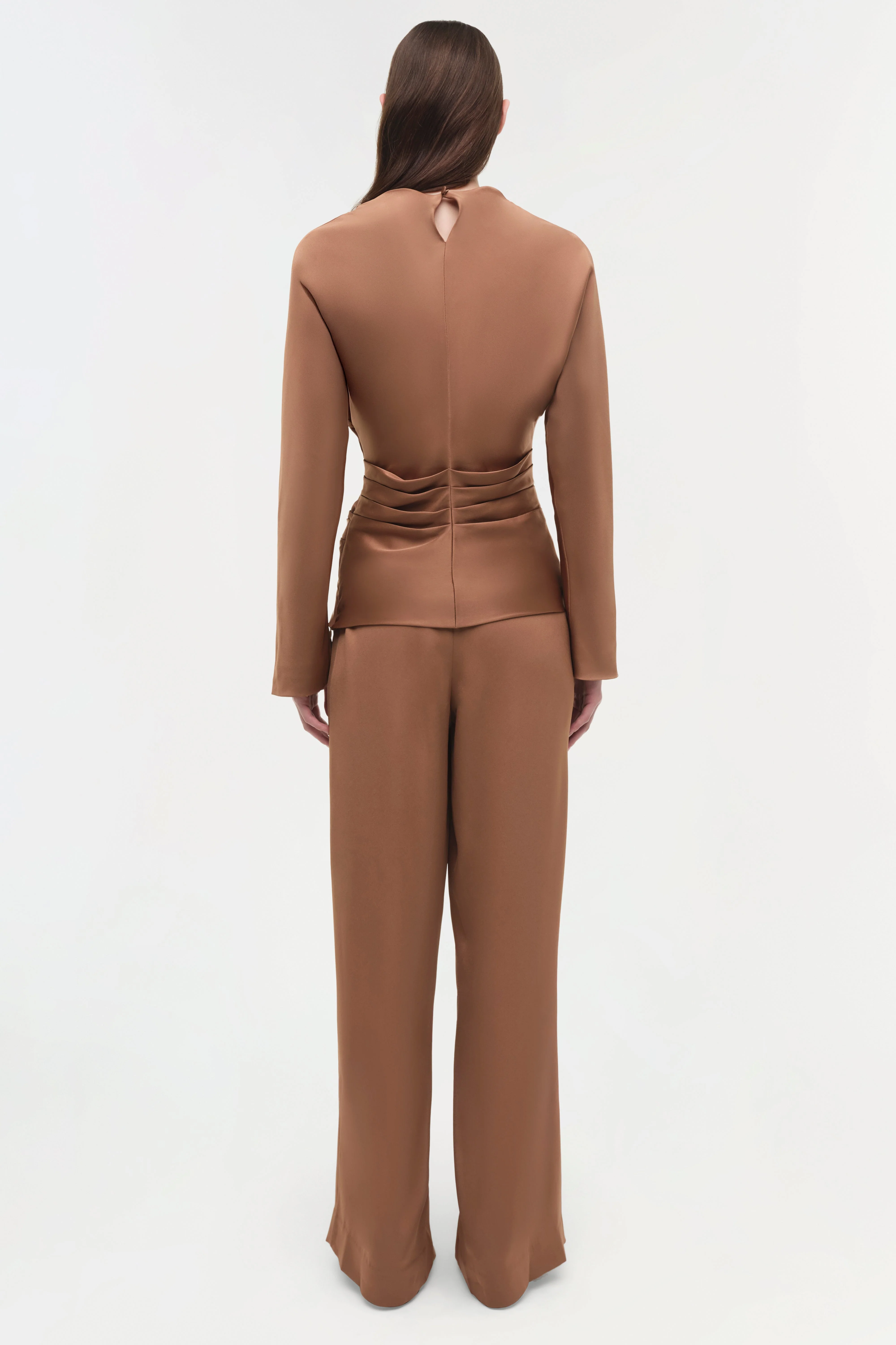 Simkhai - Victoria Draped Satin Top - Image 8