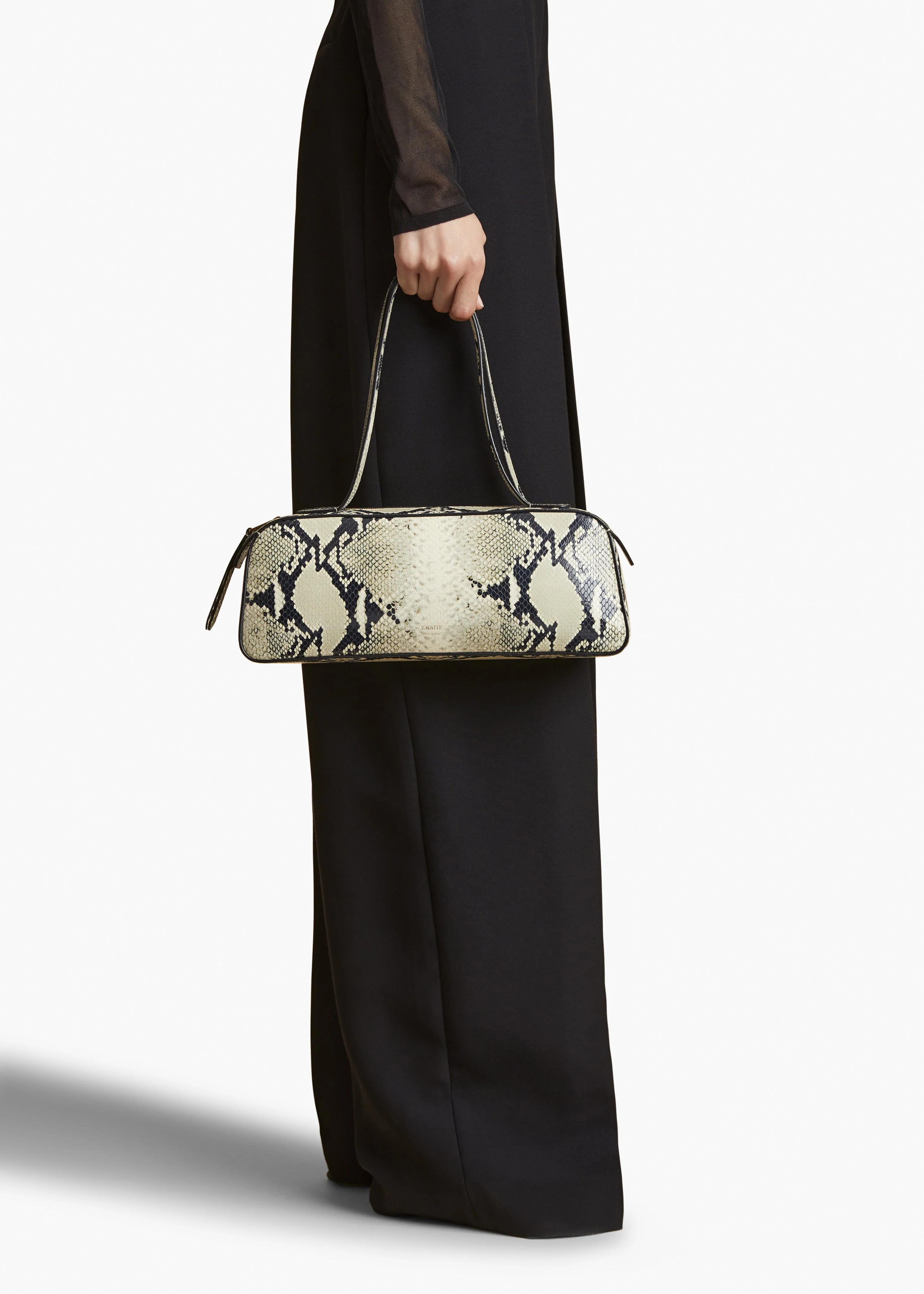 Khaite - Simona Shoulder Bag in Natural Python - Embossed Leather - Image 5