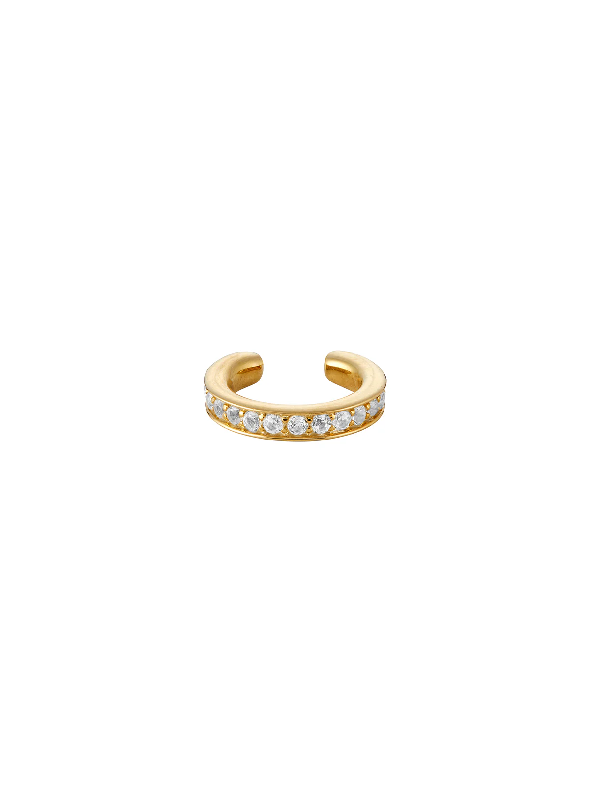 Dorsey - SINGLE ROW LAB WHITE SAPPHIRE EAR CUFF, GOLD