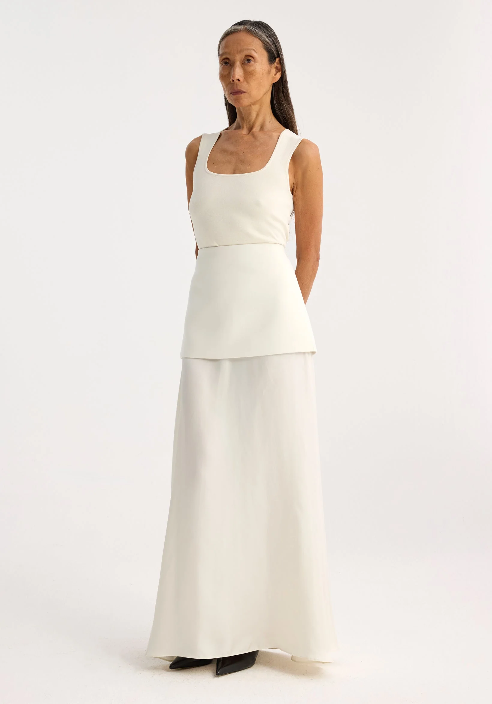 ROHE - Integrated fluid silk skirt | cream - Image 4