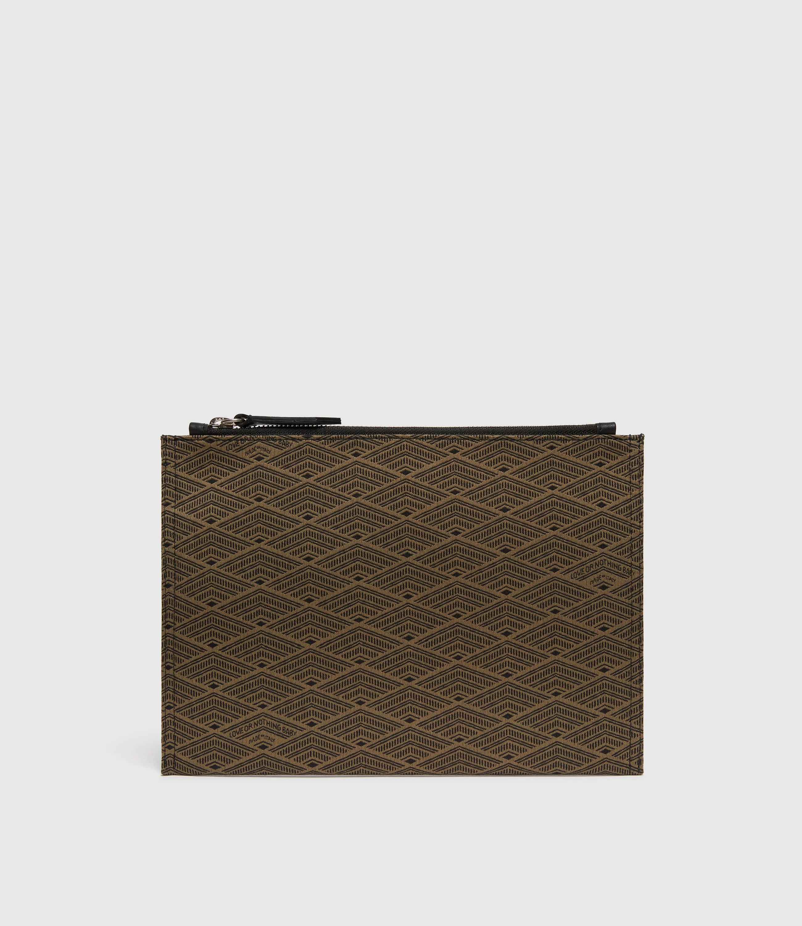 Metier - Small Flat Pouch Jacquard Gold