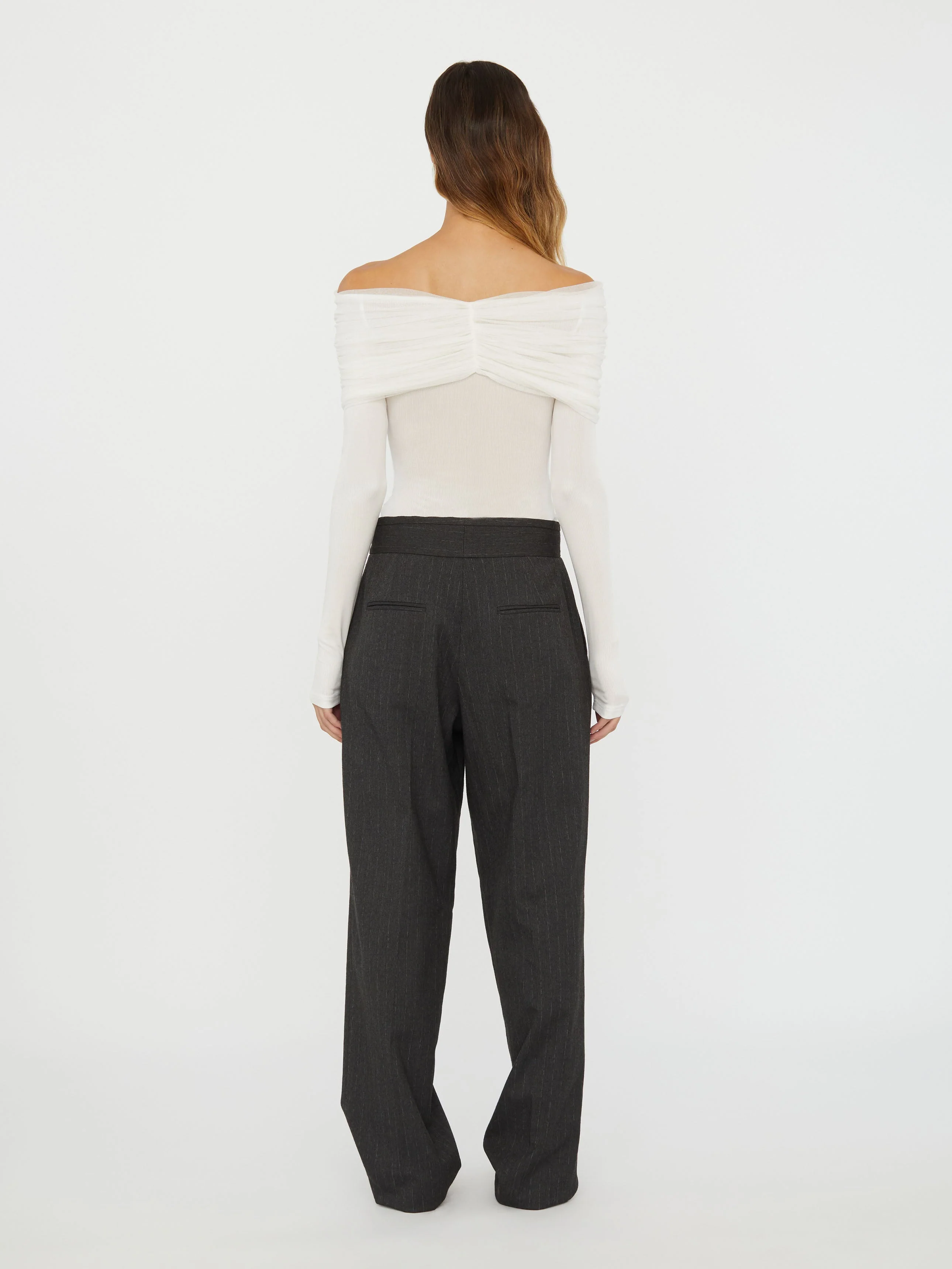 Christopher Esber - Sonora Veiled Long Sleeve Top - Image 5
