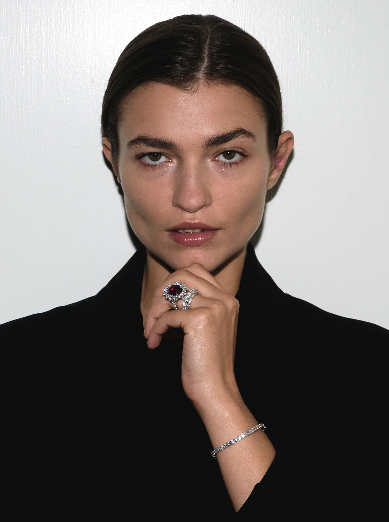 Dorsey - SPENCER, LAB RED SAPPHIRE RING, SILVER - Image 3