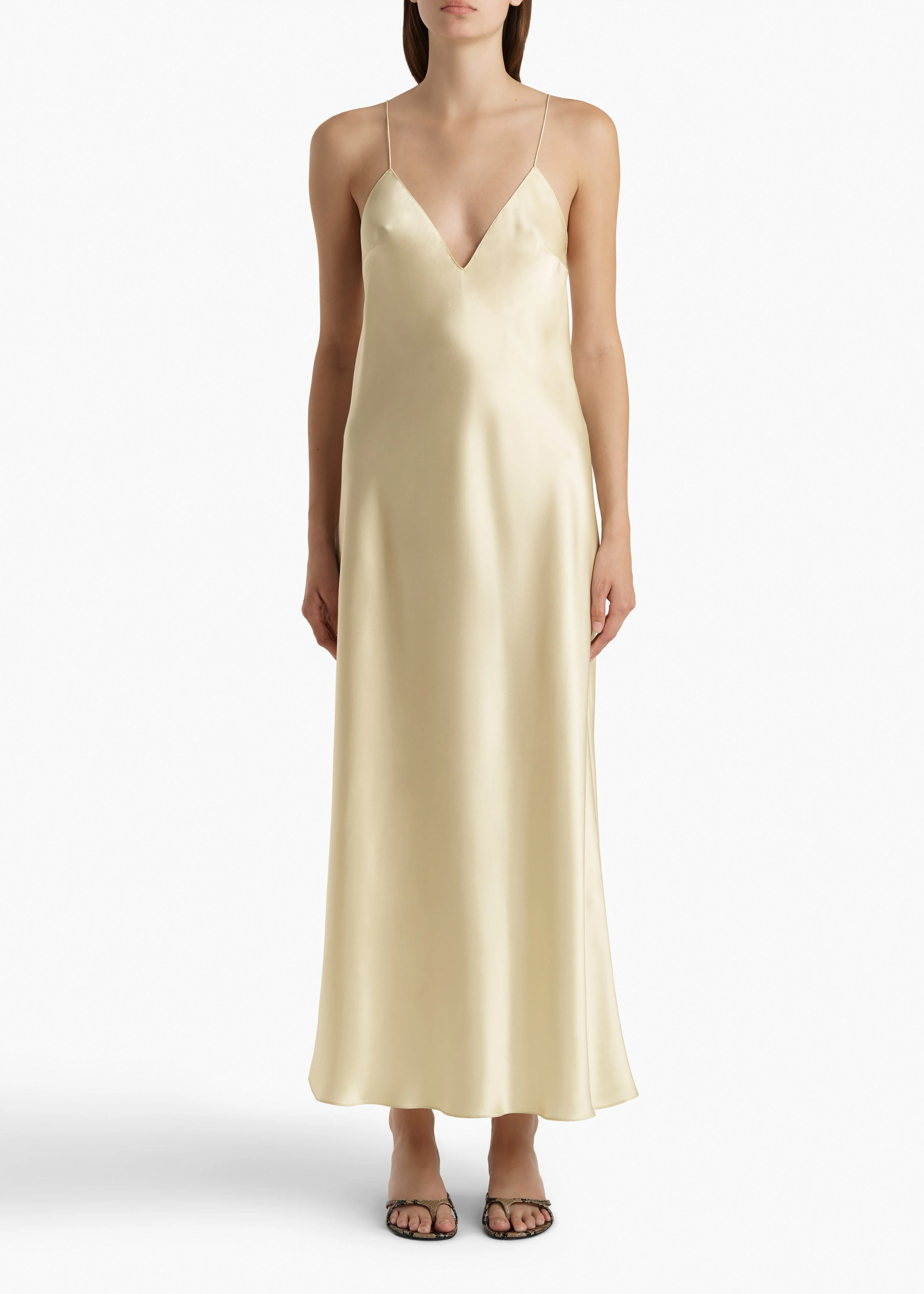 Khaite - Taja Dress in Pale Yellow - Image 3