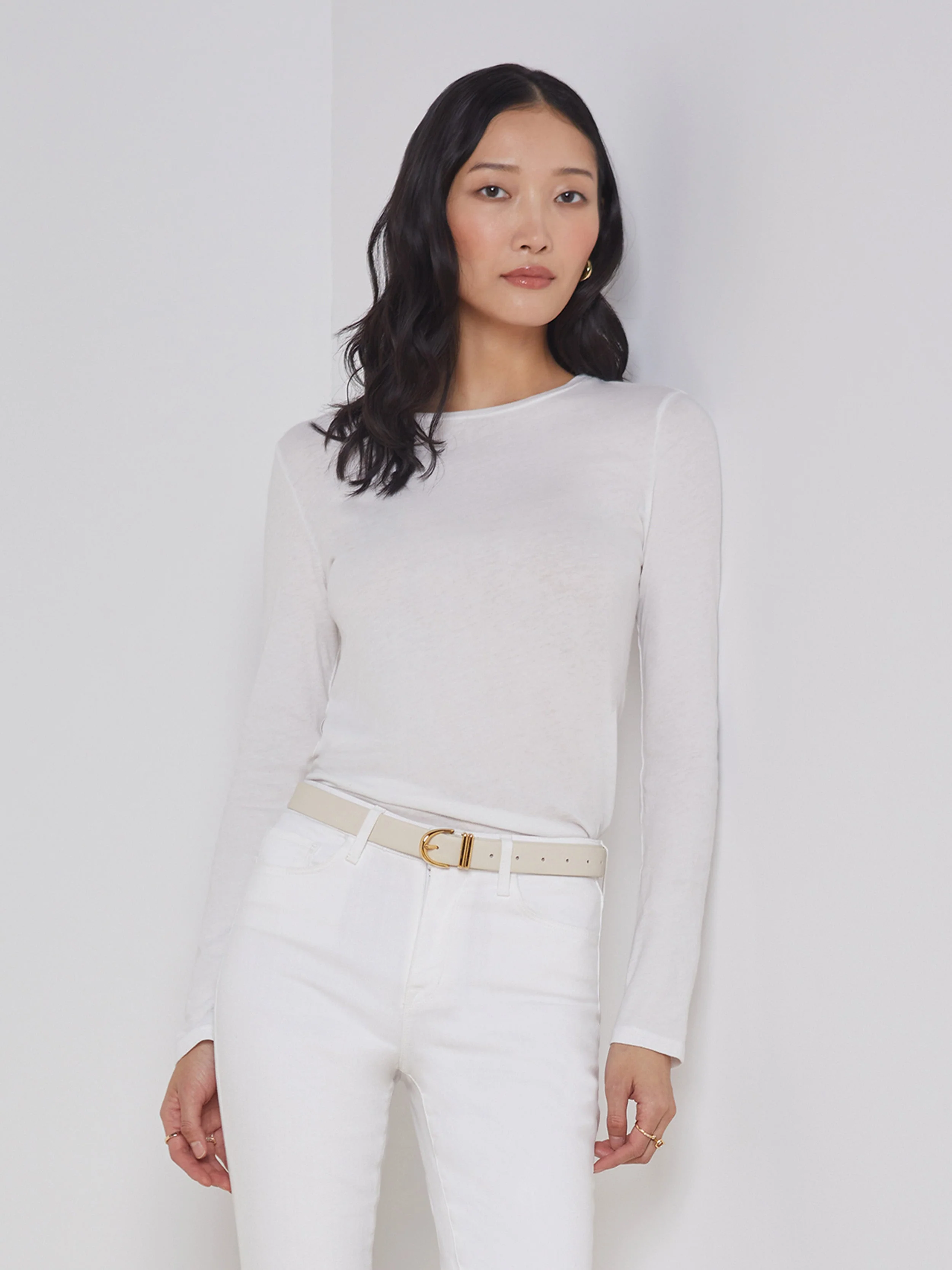 L'AGENCE - Tess Long Sleeve Tee - Image 6