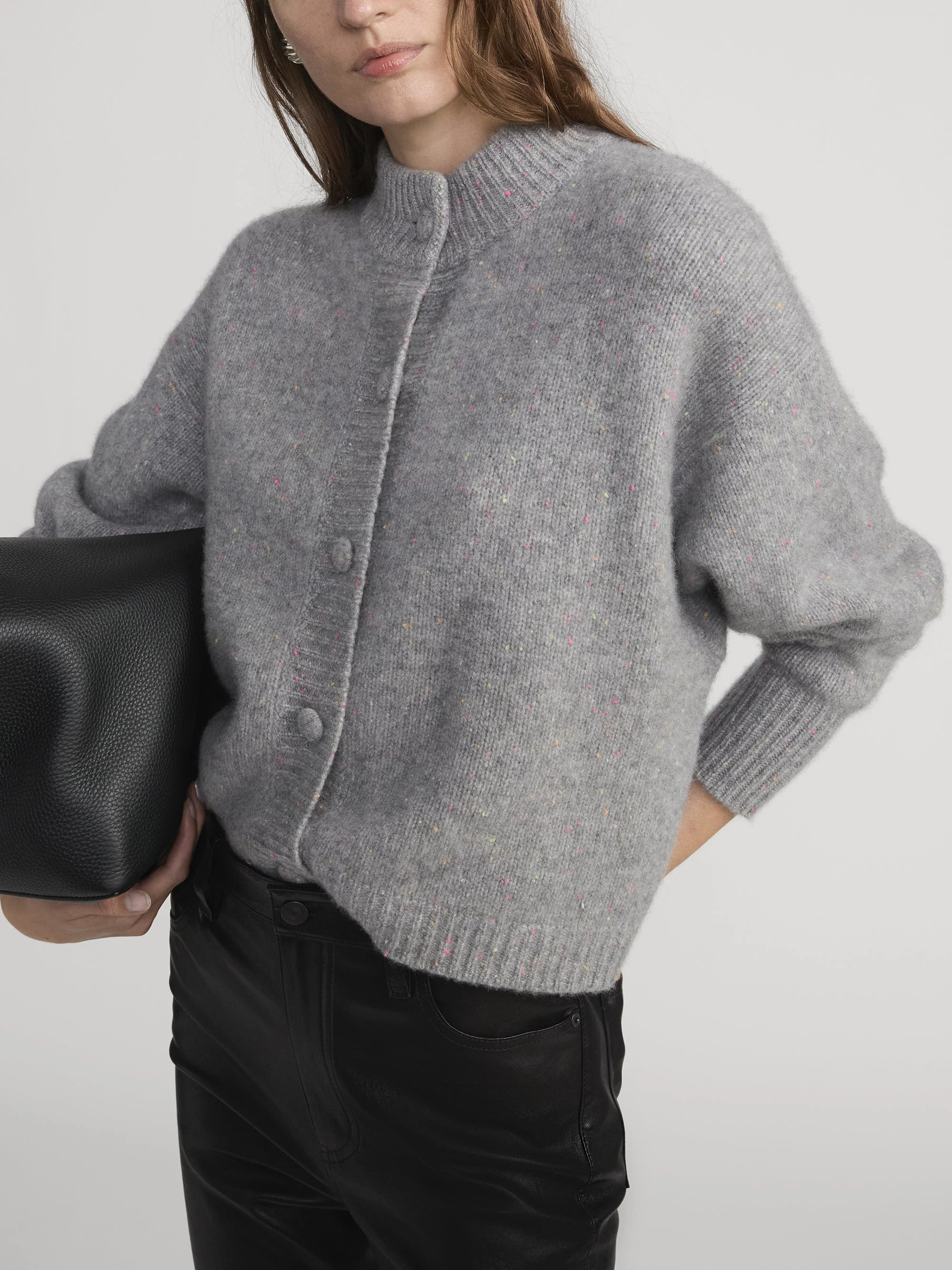 FRAME - The Cashmere Fleck Cardi - Image 5