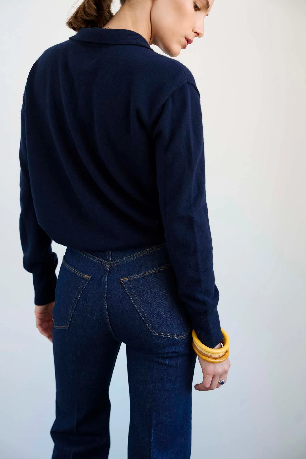 Jamie Haller - The Crease Jean in Raw Rinse - Image 2