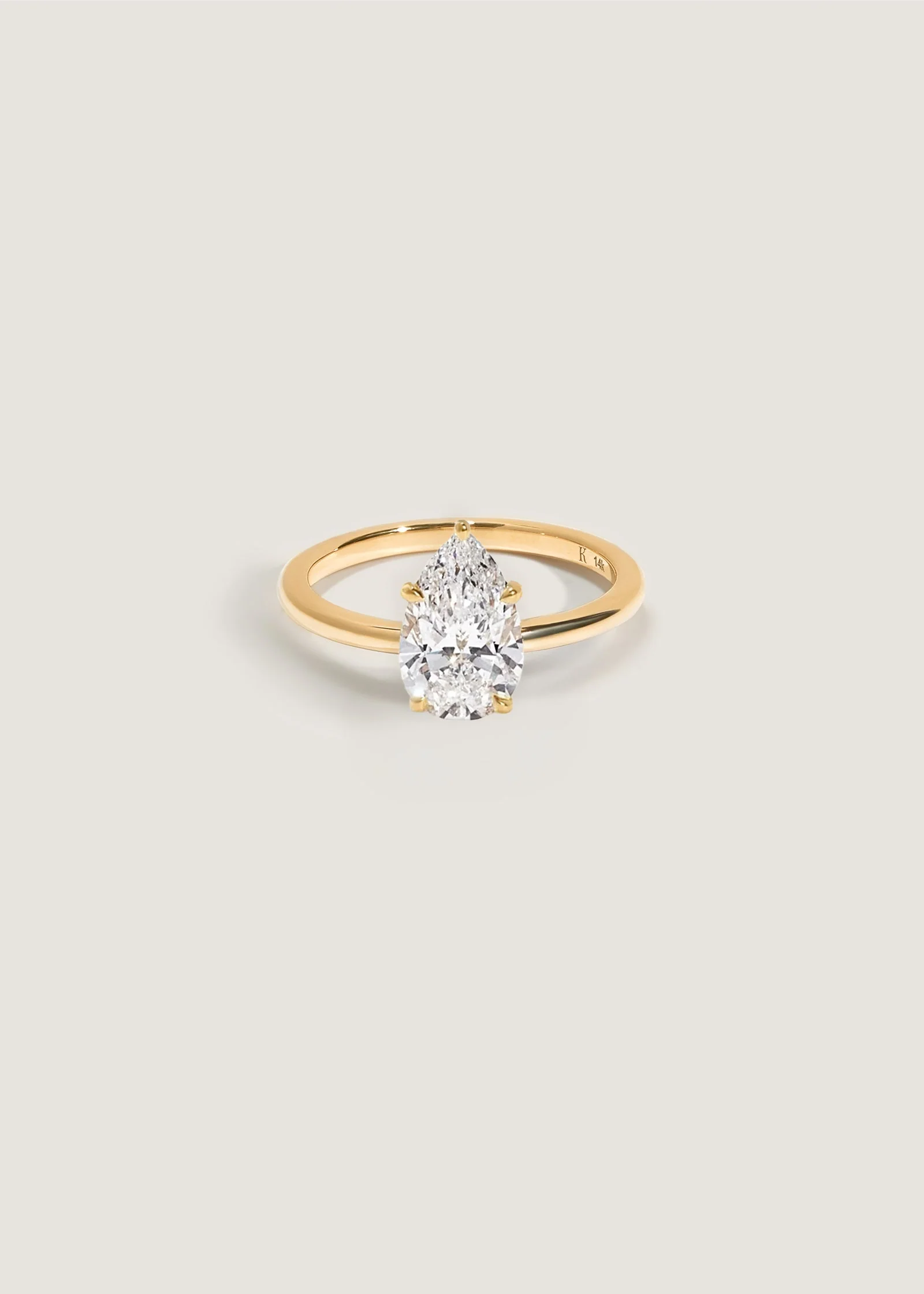 Kinn - Elizabeth Pear Ring Lab Diamond