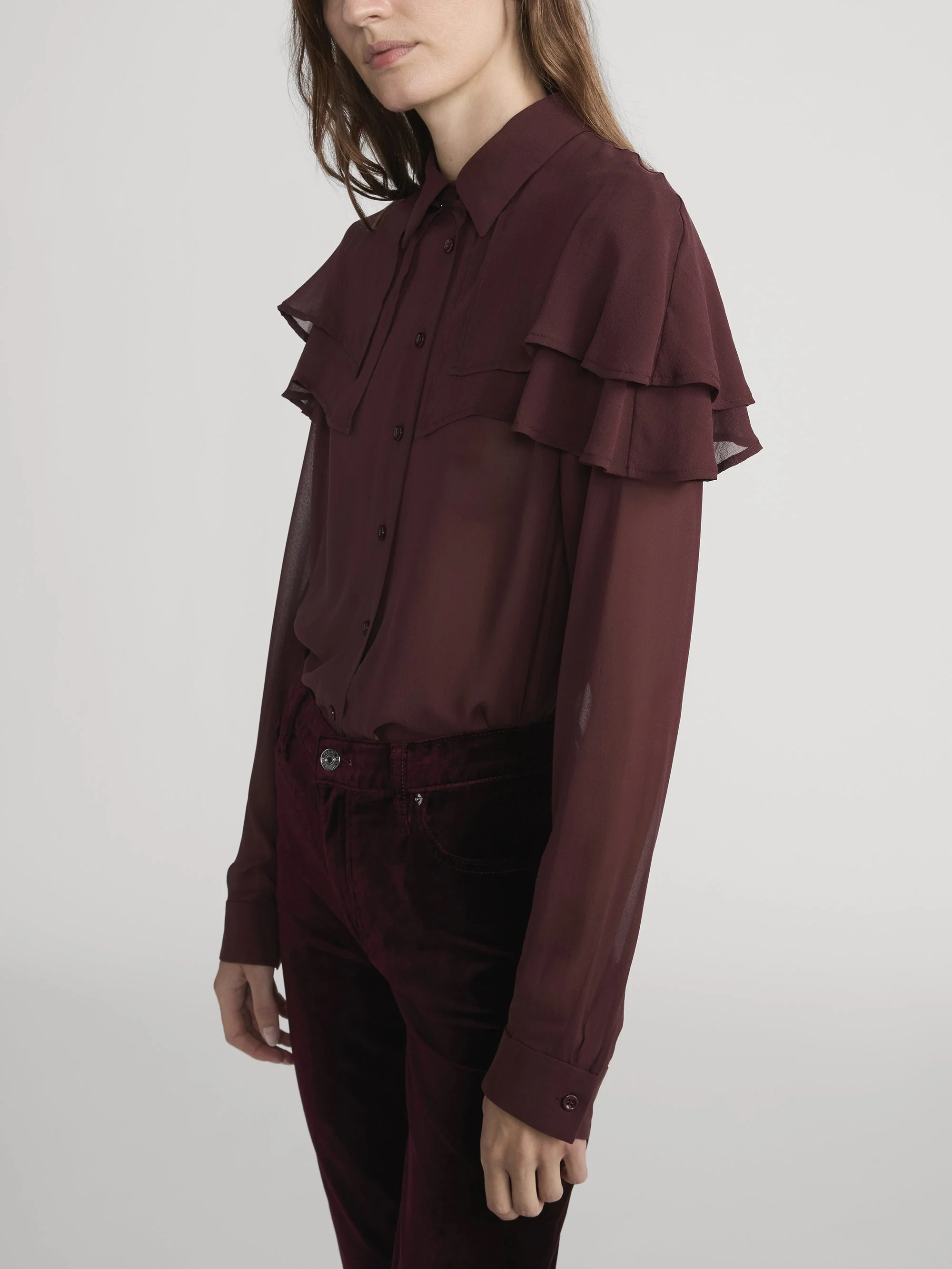 FRAME - The Silk Cape Blouse - Image 5