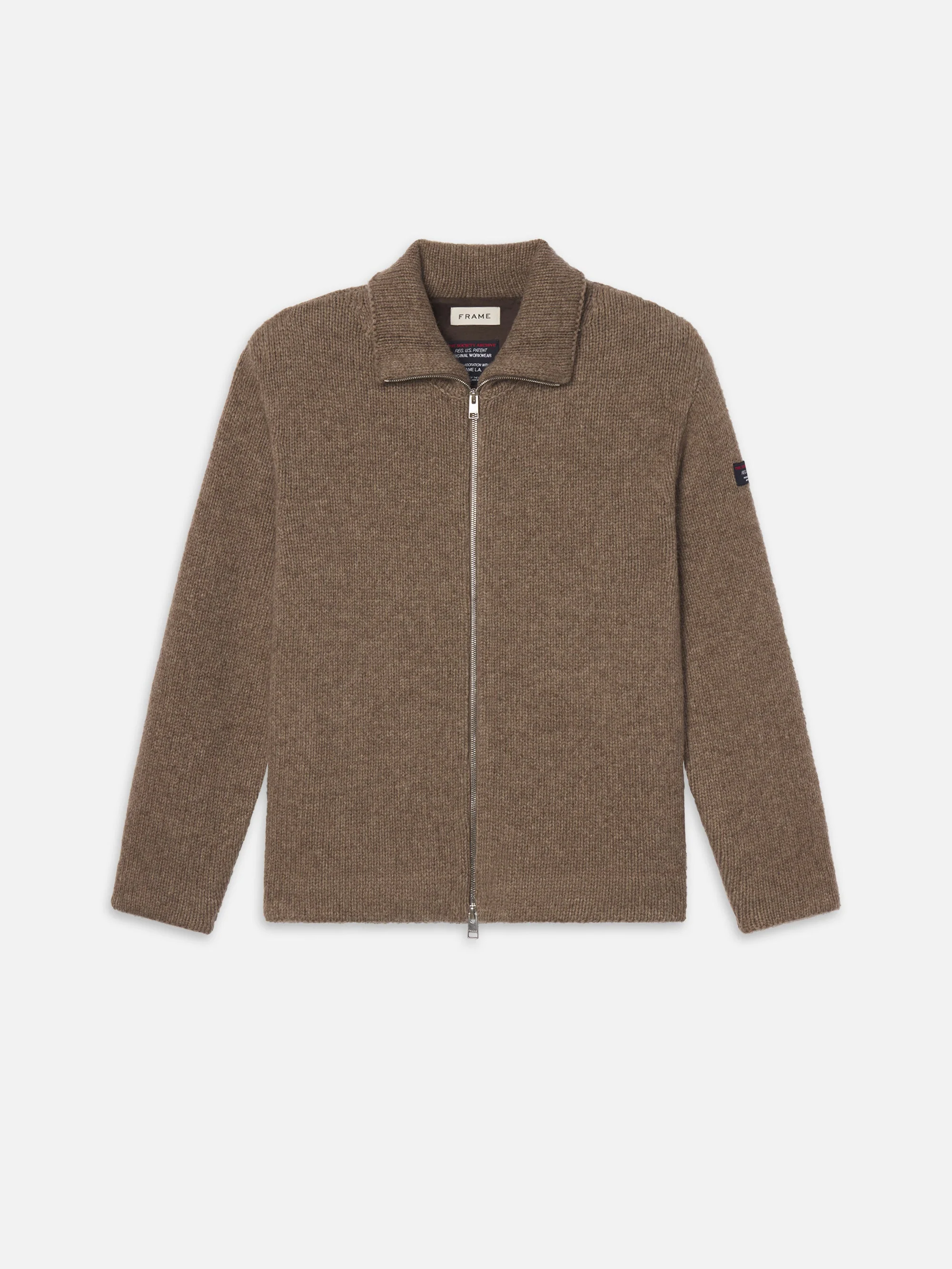 FRAME - The Society Archive Zip - Up Cardigan Sweater