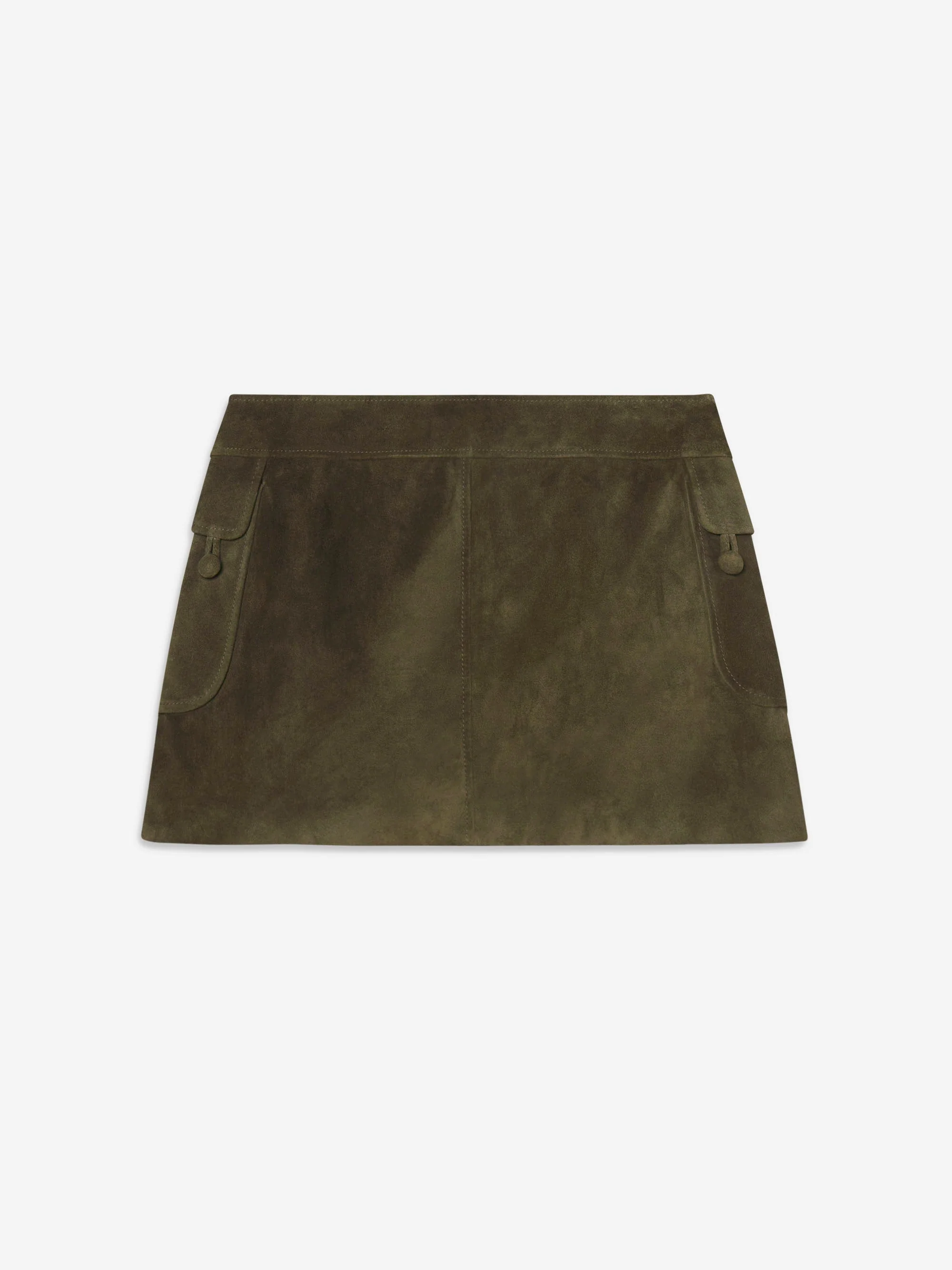 FRAME - The Suede Cargo Mini Skirt - Image 5
