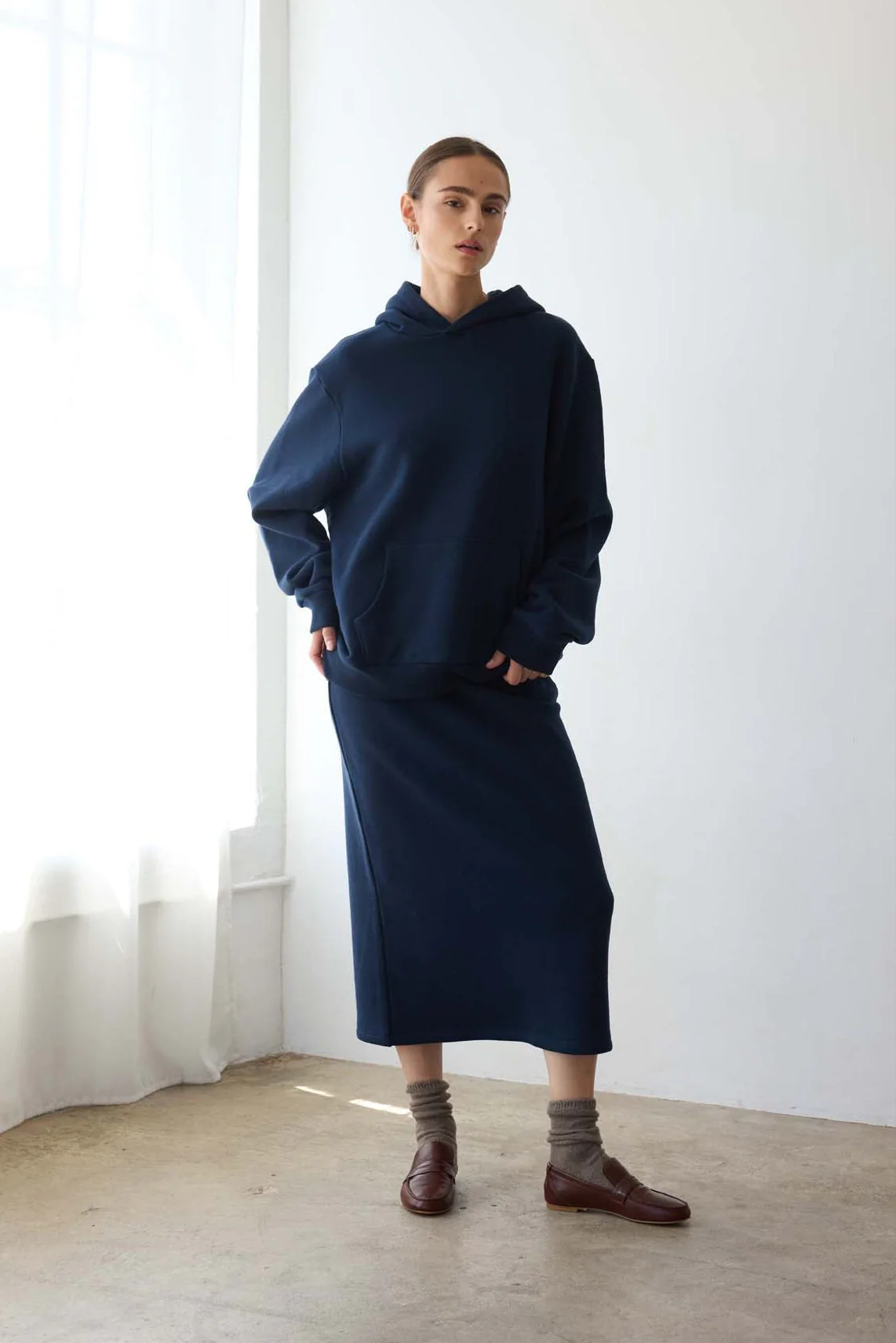 Jamie Haller - The Sweatshirt Skirt in Navy - Image 13