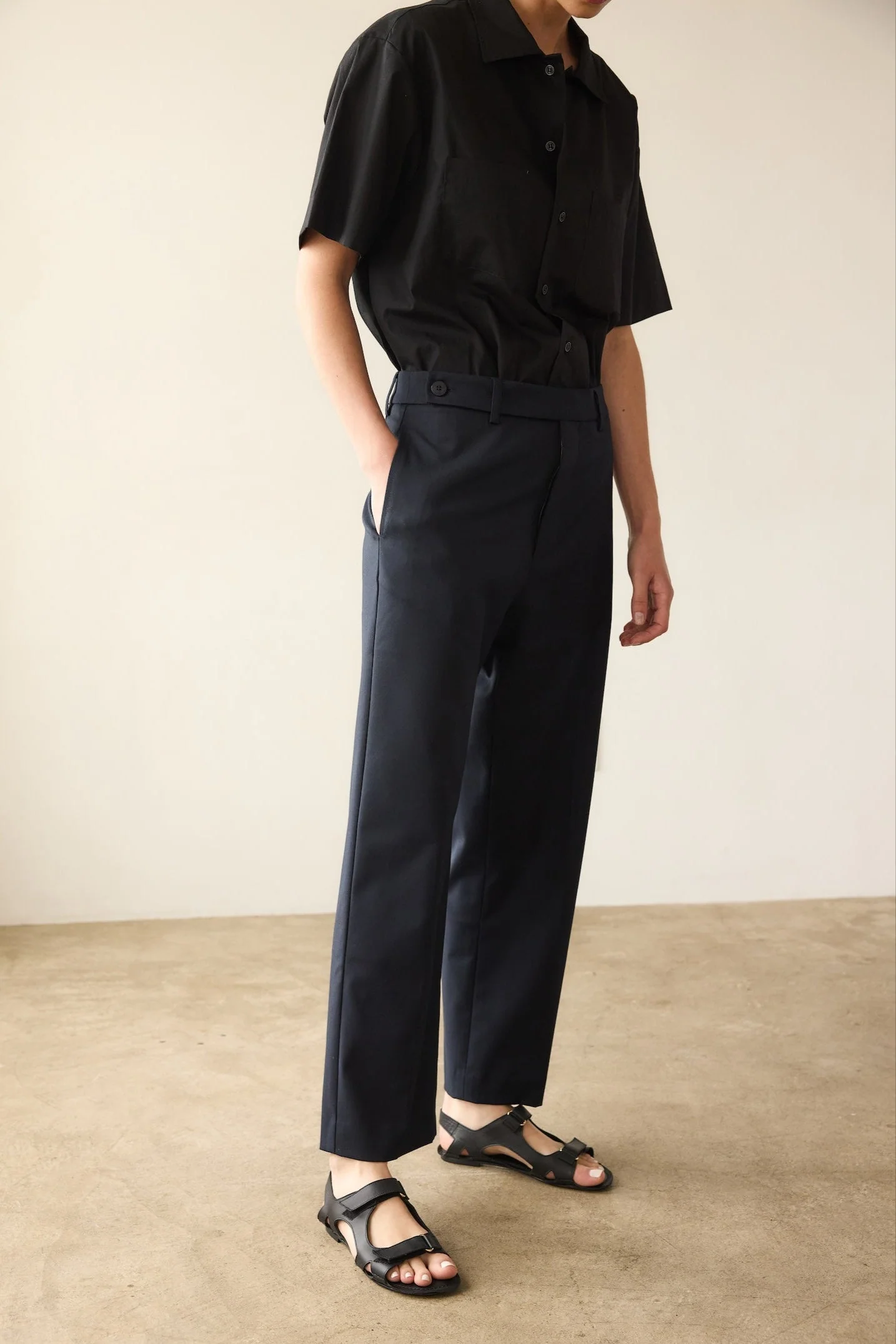 Jamie Haller - The Waist Tape Trouser in Dark Navy - Image 23