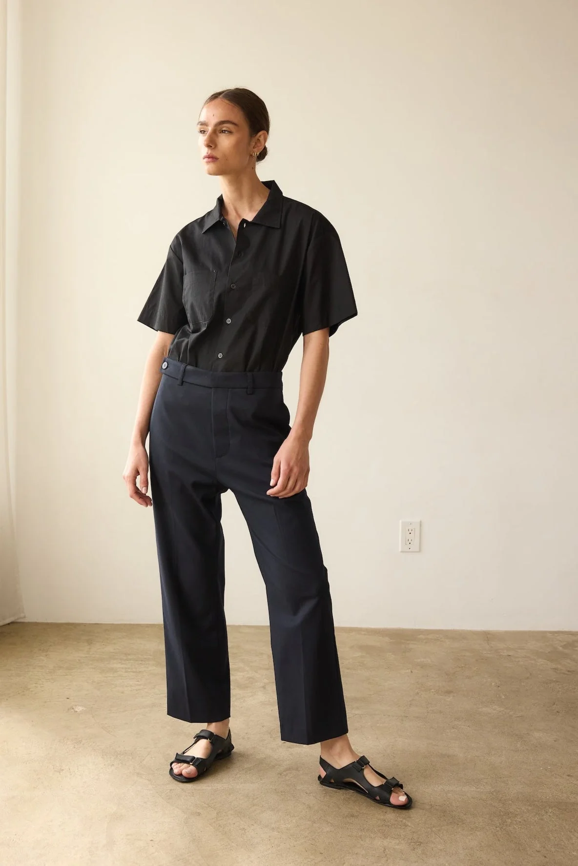 Jamie Haller - The Waist Tape Trouser in Dark Navy - Image 4