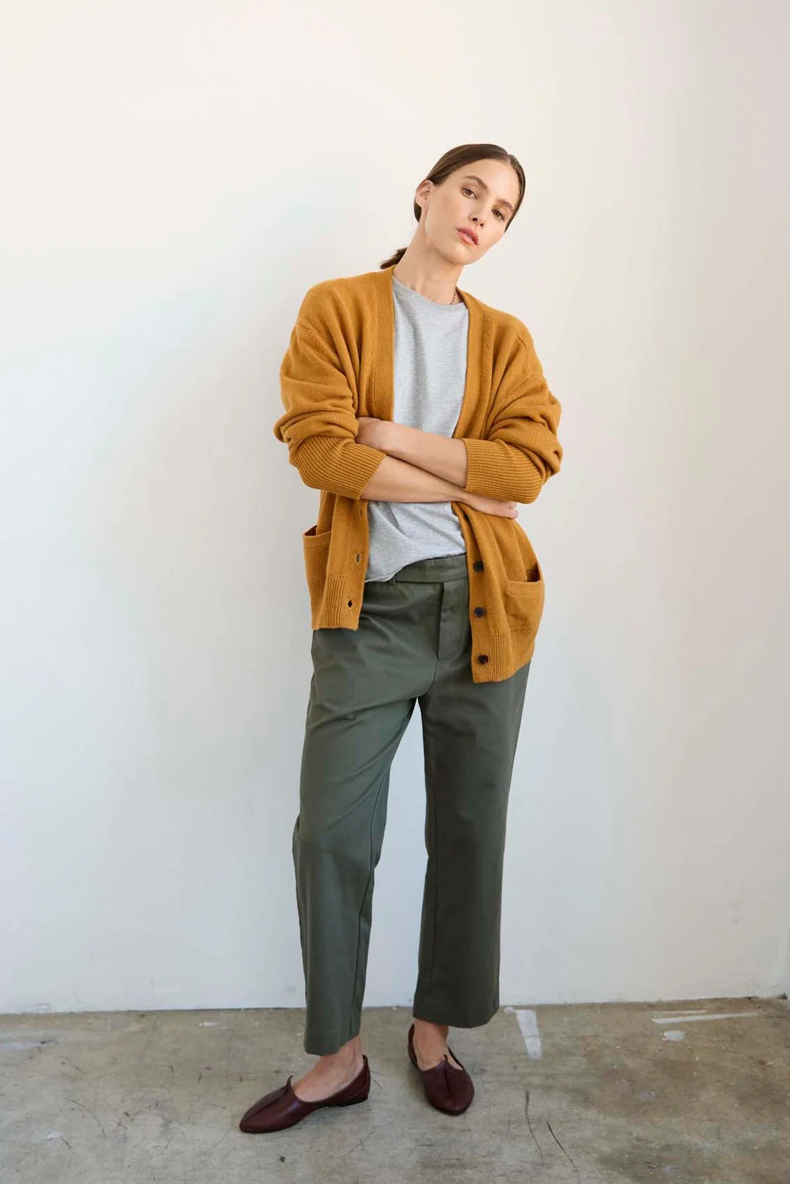 Jamie Haller - The Waist Tape Trouser in Olive - Image 17
