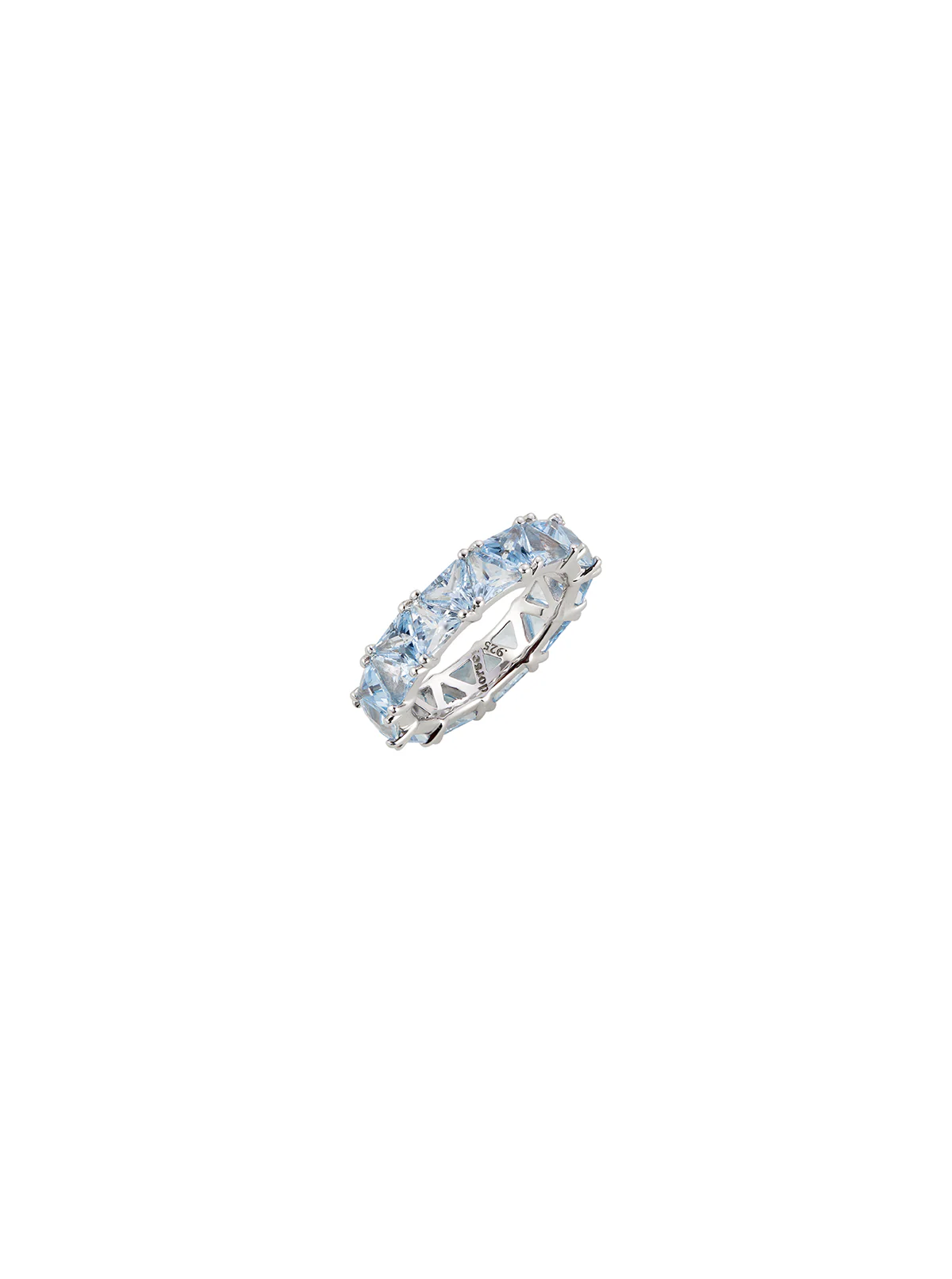 Dorsey - THEODORA DOUBLE TRILLION, LAB AQUA SPINEL RING, SILVER - Image 2
