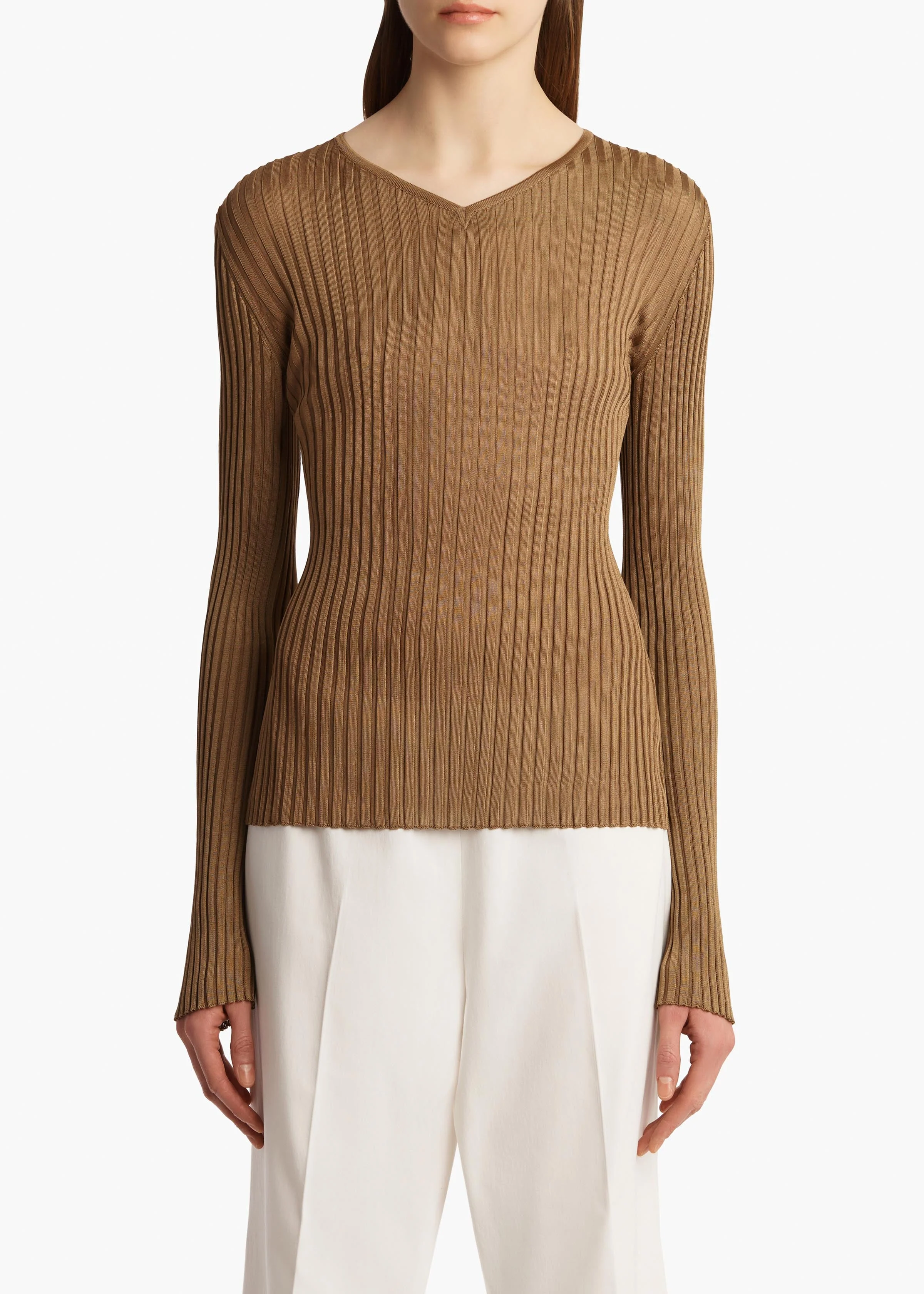 Khaite - Tia Top in Carob - Image 10