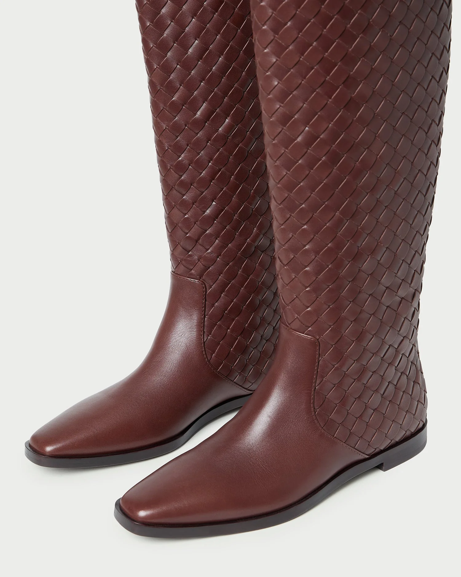 Loeffler Randall - Tilly Espresso Woven Leather Boot - Image 4