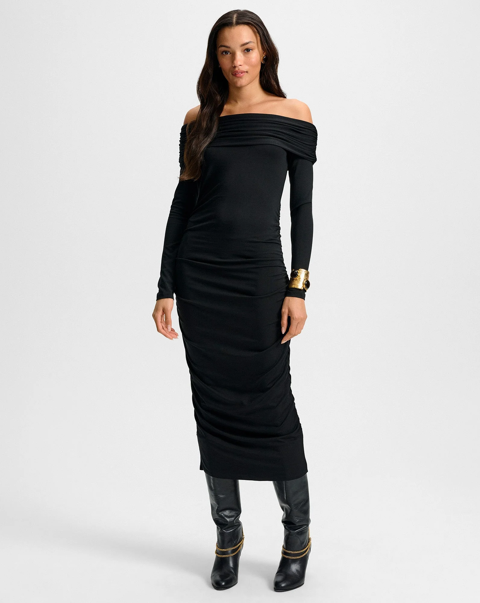 Veronica Beard - Tinette Off - The - Shoulder Midi Dress
