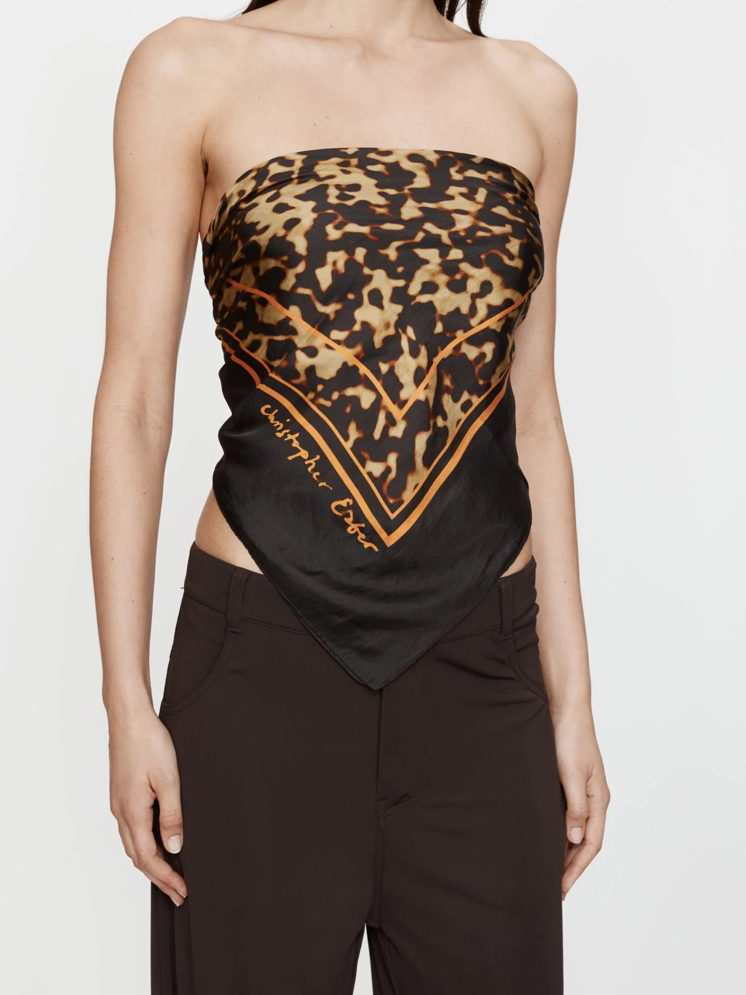 Christopher Esber - Tortoiseshell Silk Scarf - Image 3