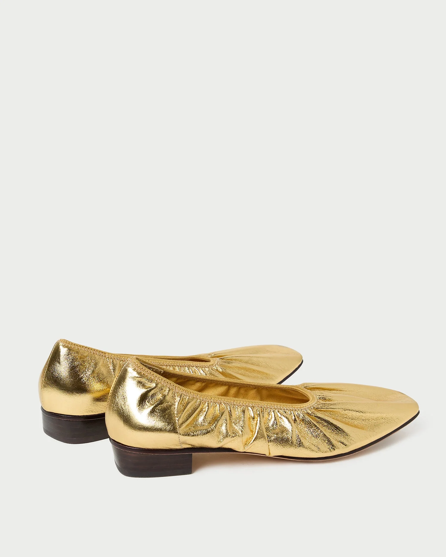 Loeffler Randall - Tove Gold Leather Ballet Flat - Image 4