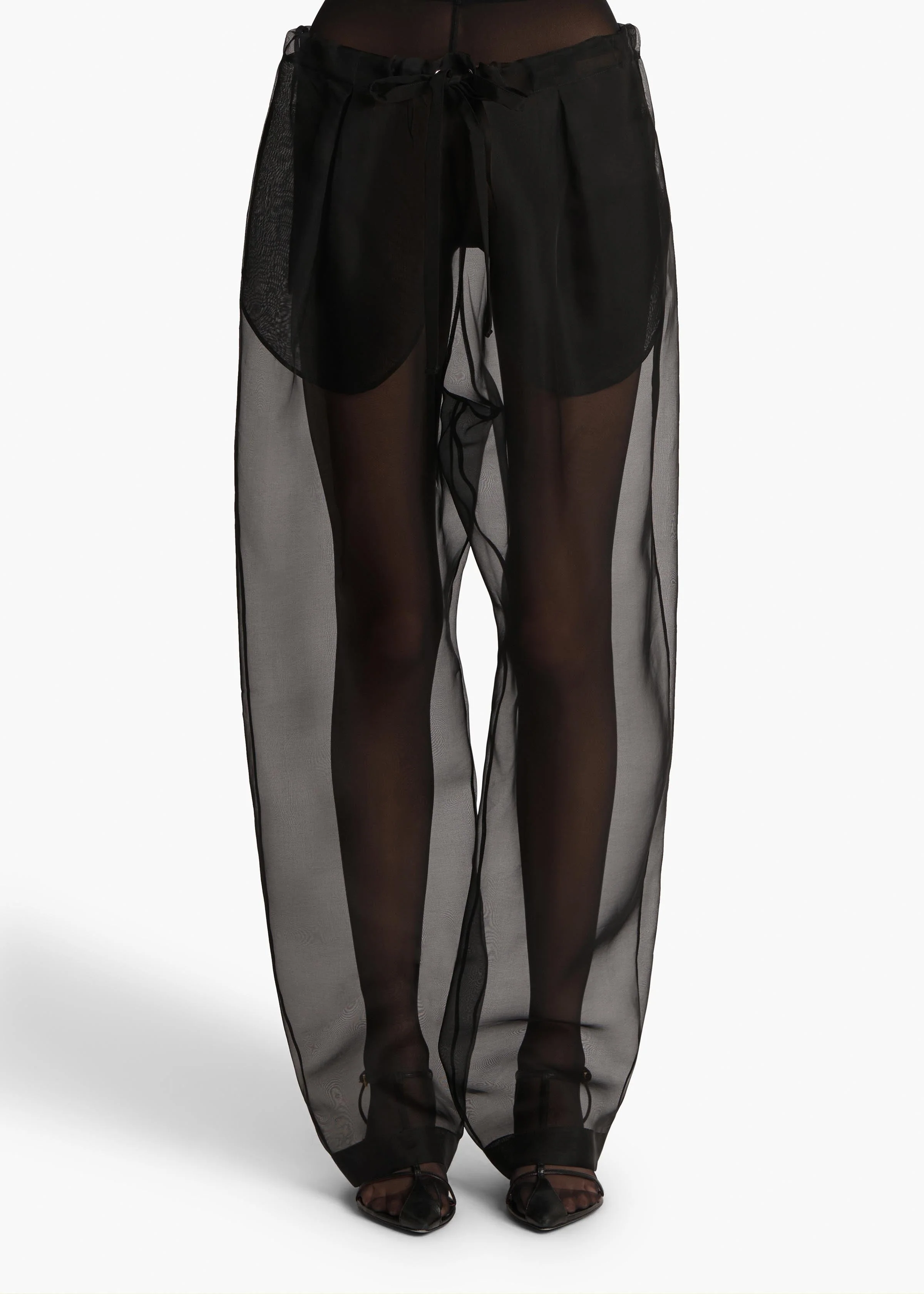 Khaite - Trenton Pant in Black Organza - Image 10