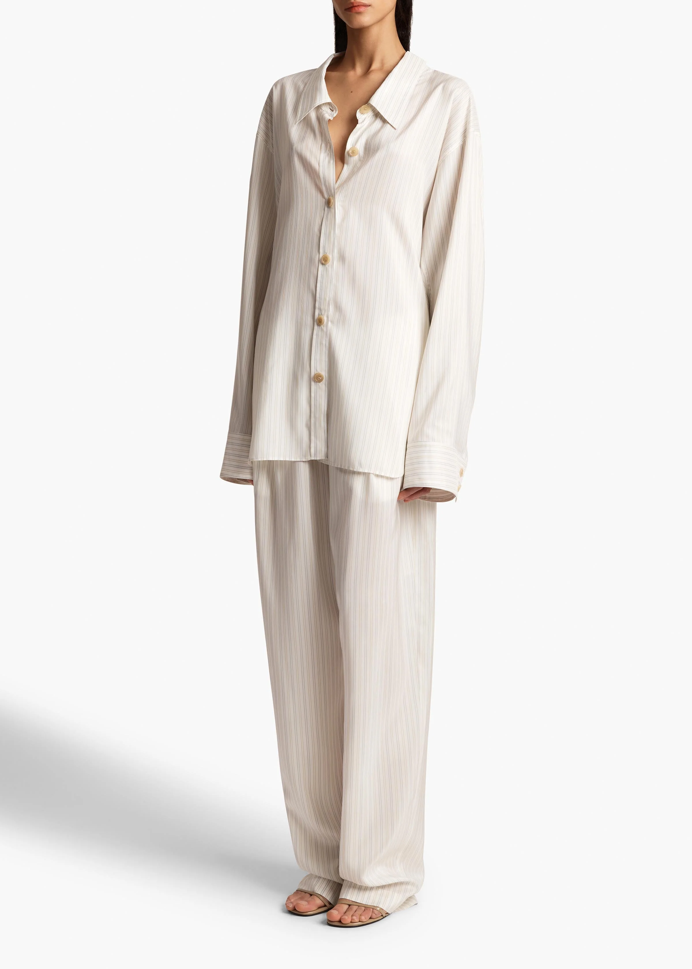 Khaite - Trenton Pant in Multicolor Stripe - Image 2