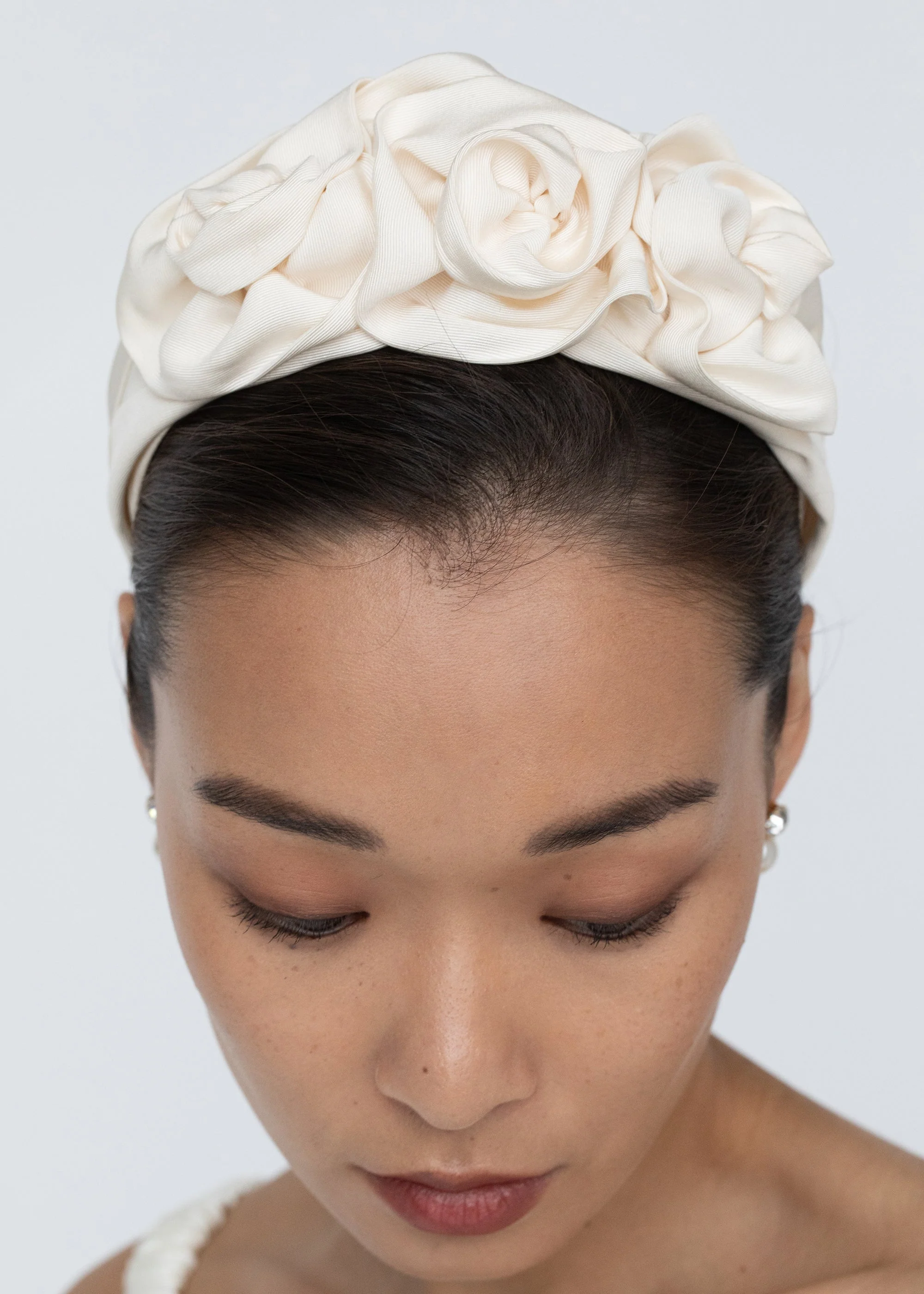 Jennifer Behr - Triple Rosette Headband in Silk Faille - Image 5