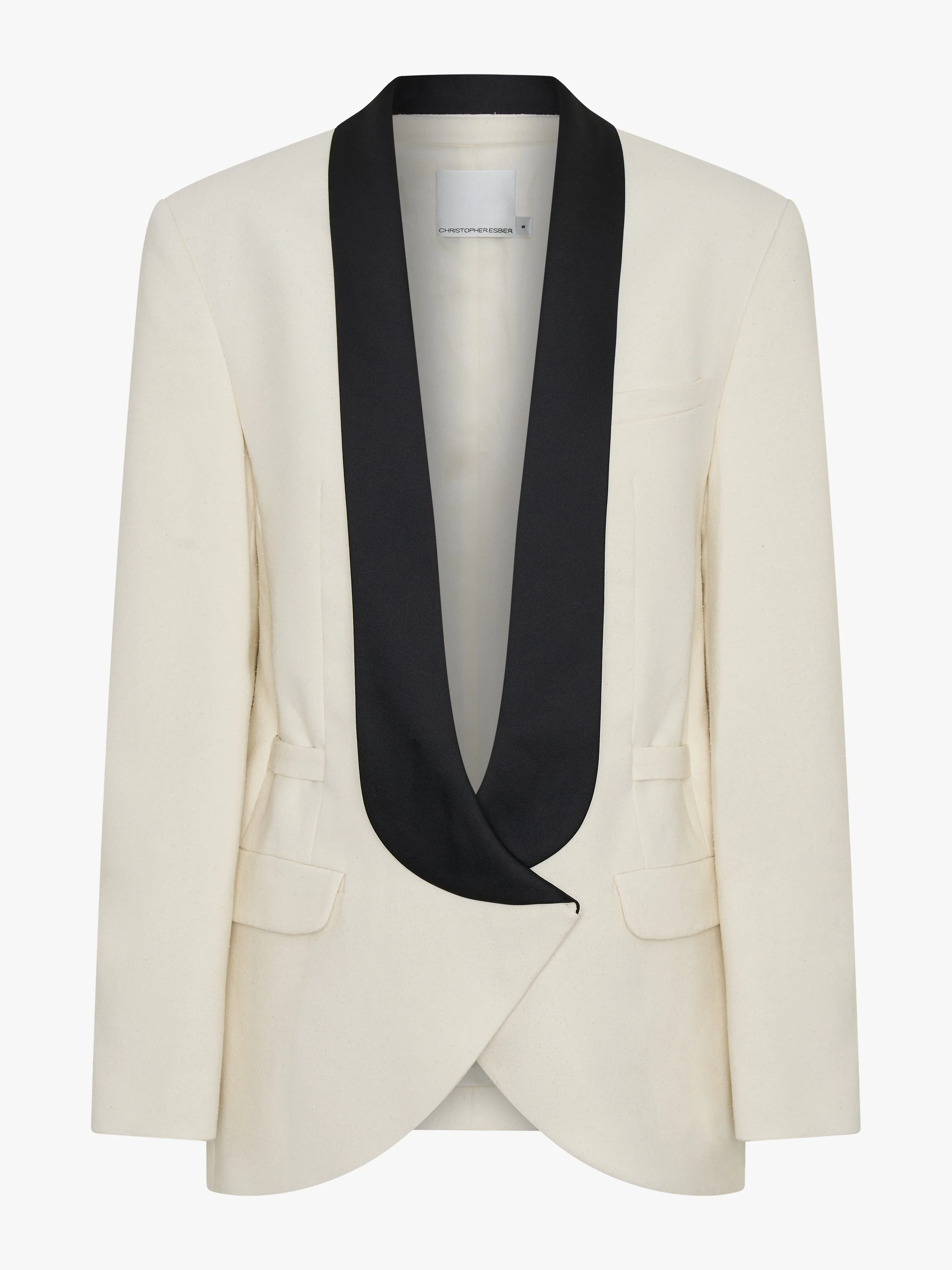 Christopher Esber - Tuxedo Contrast Silk Blazer - Image 7