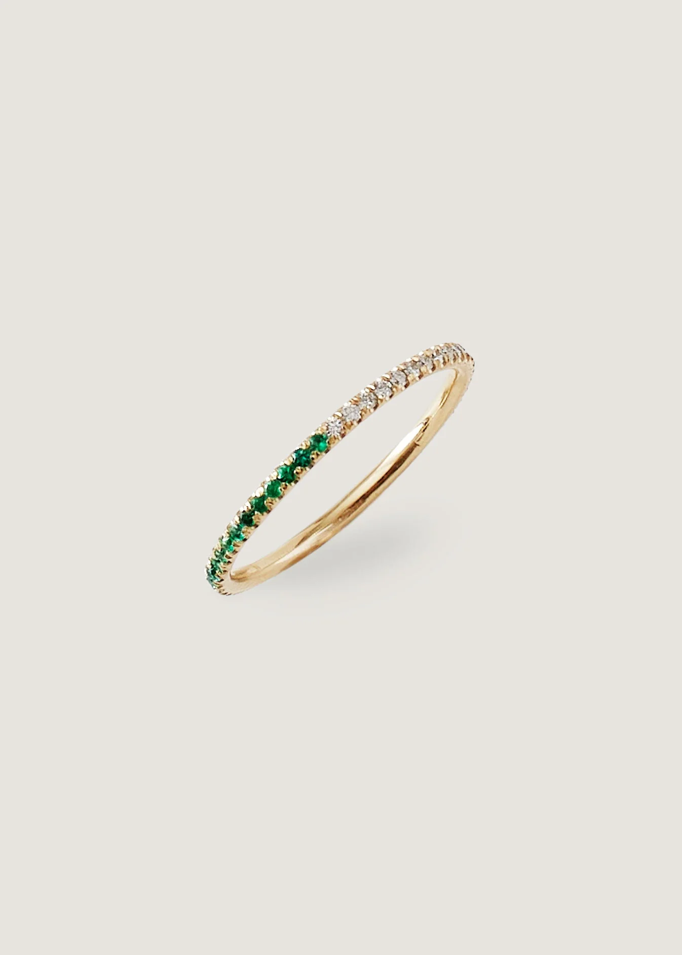 Kinn - Two In One Pavé Birthstone Ring Emerald - Image 4