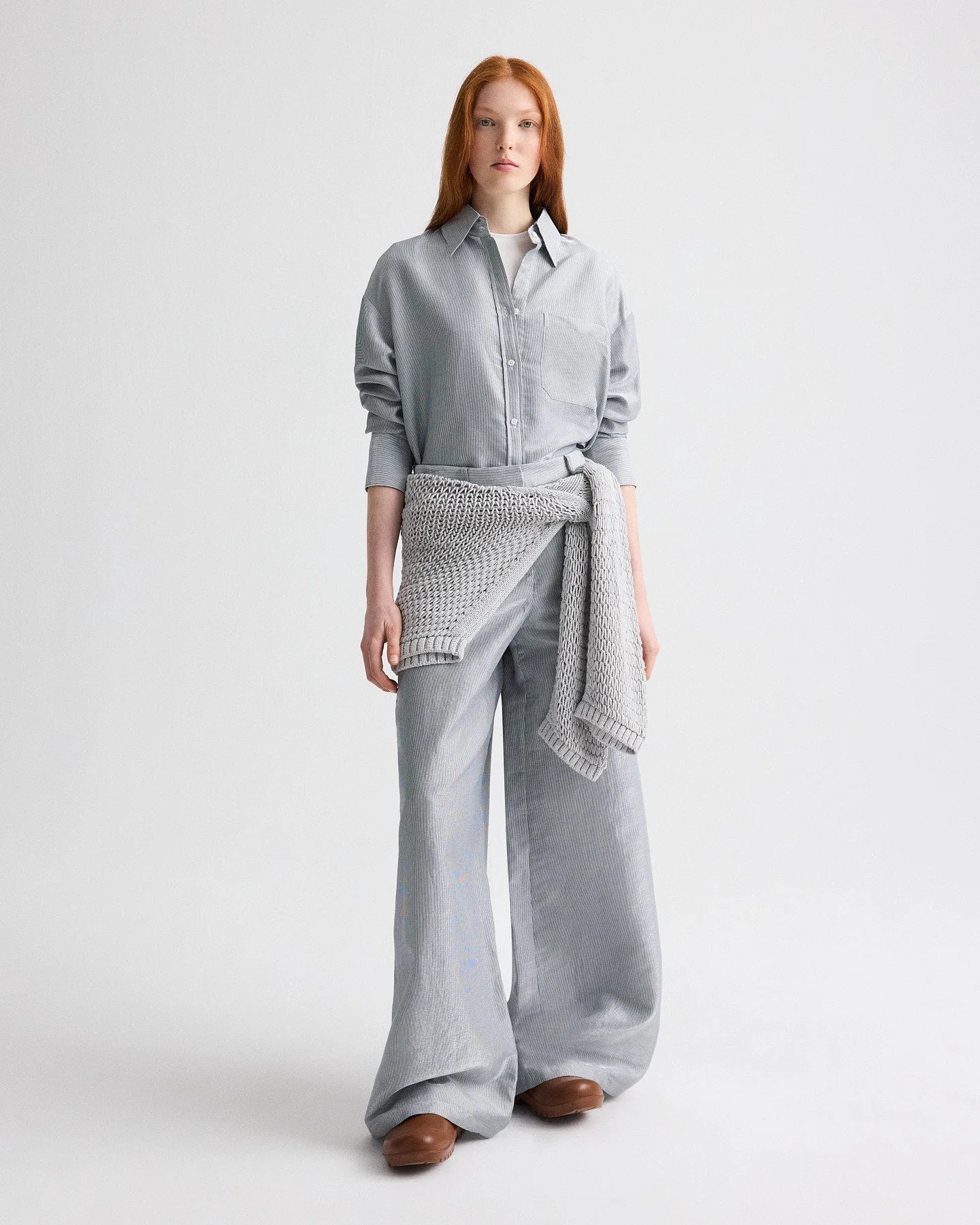 TWP - Big Joe Shirt in Glossy Mini Stripe - Image 2