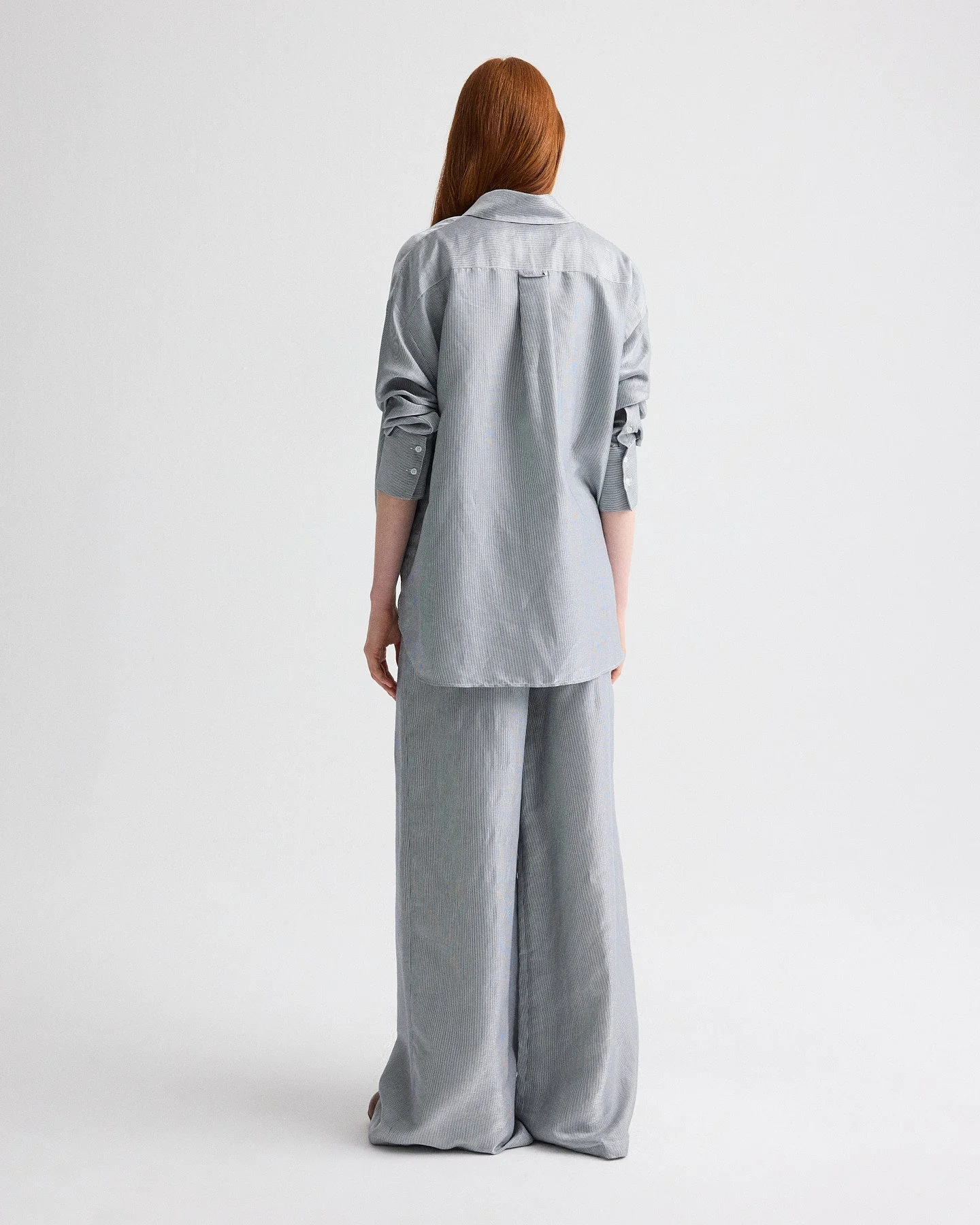 TWP - Dillon Pant in Glossy Mini Stripe - Image 5