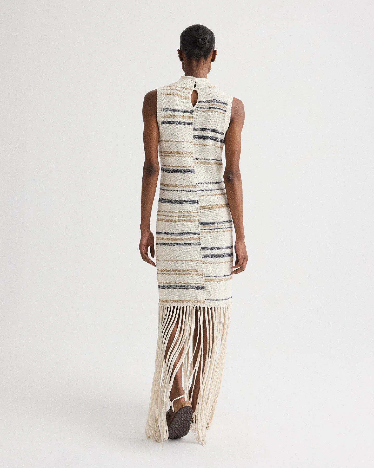 TWP - Fringe Sleeveless Dress in Linen Silk Yarn - Image 5