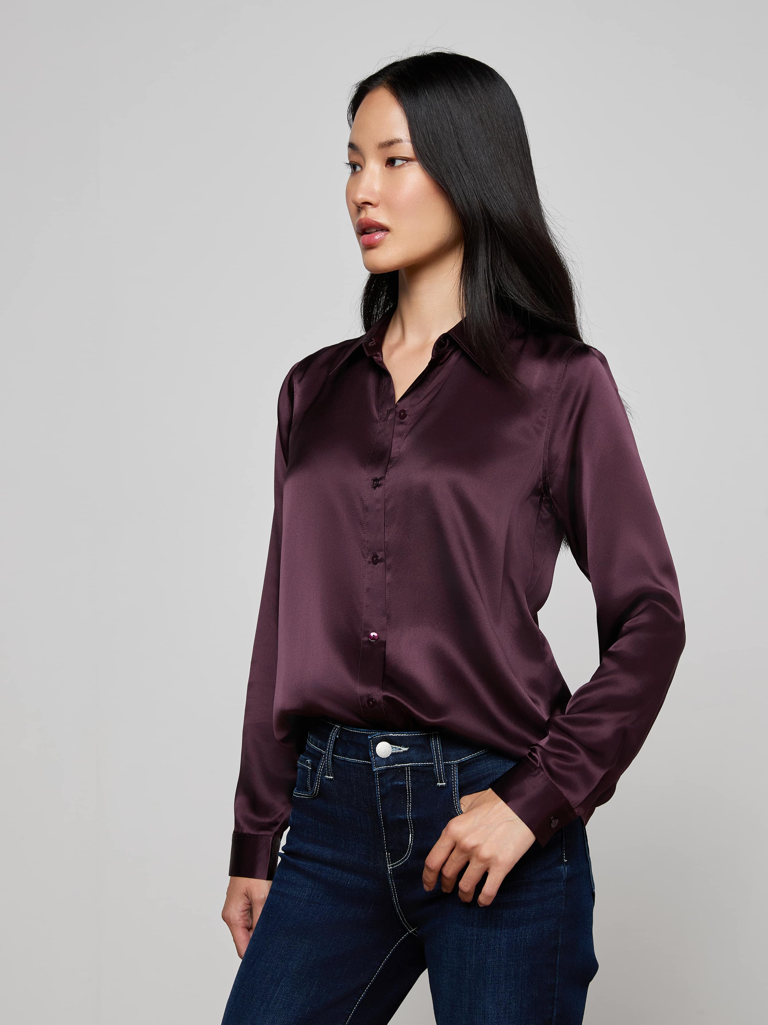 L'AGENCE - Tyler Silk Blouse - Image 2