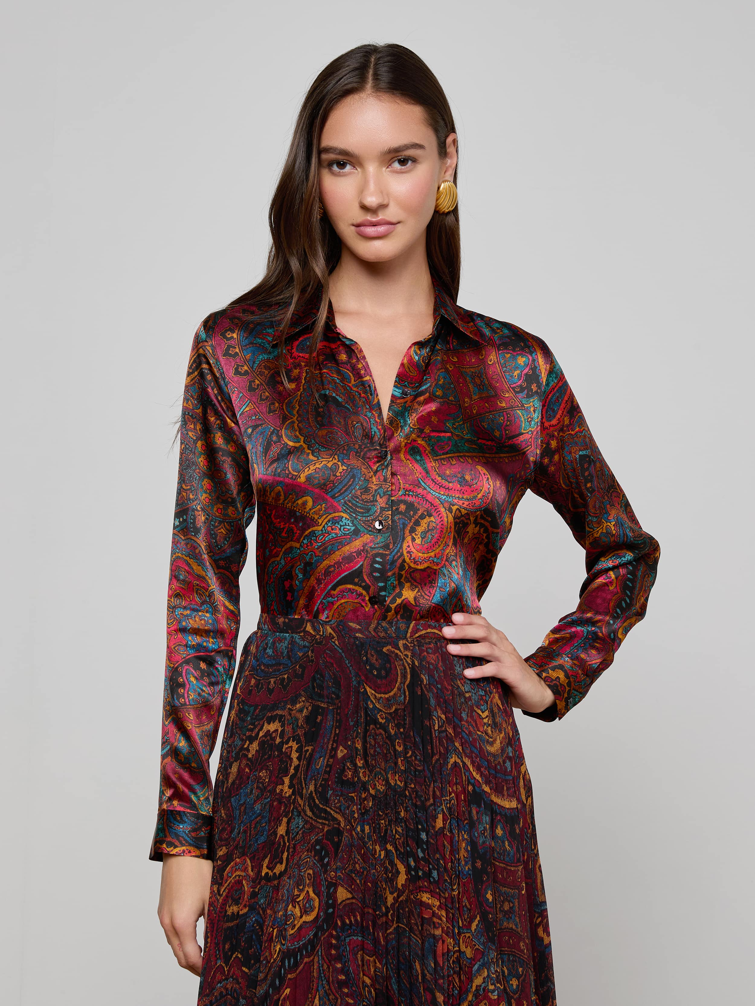 L'AGENCE - Tyler Silk Blouse - Image 7