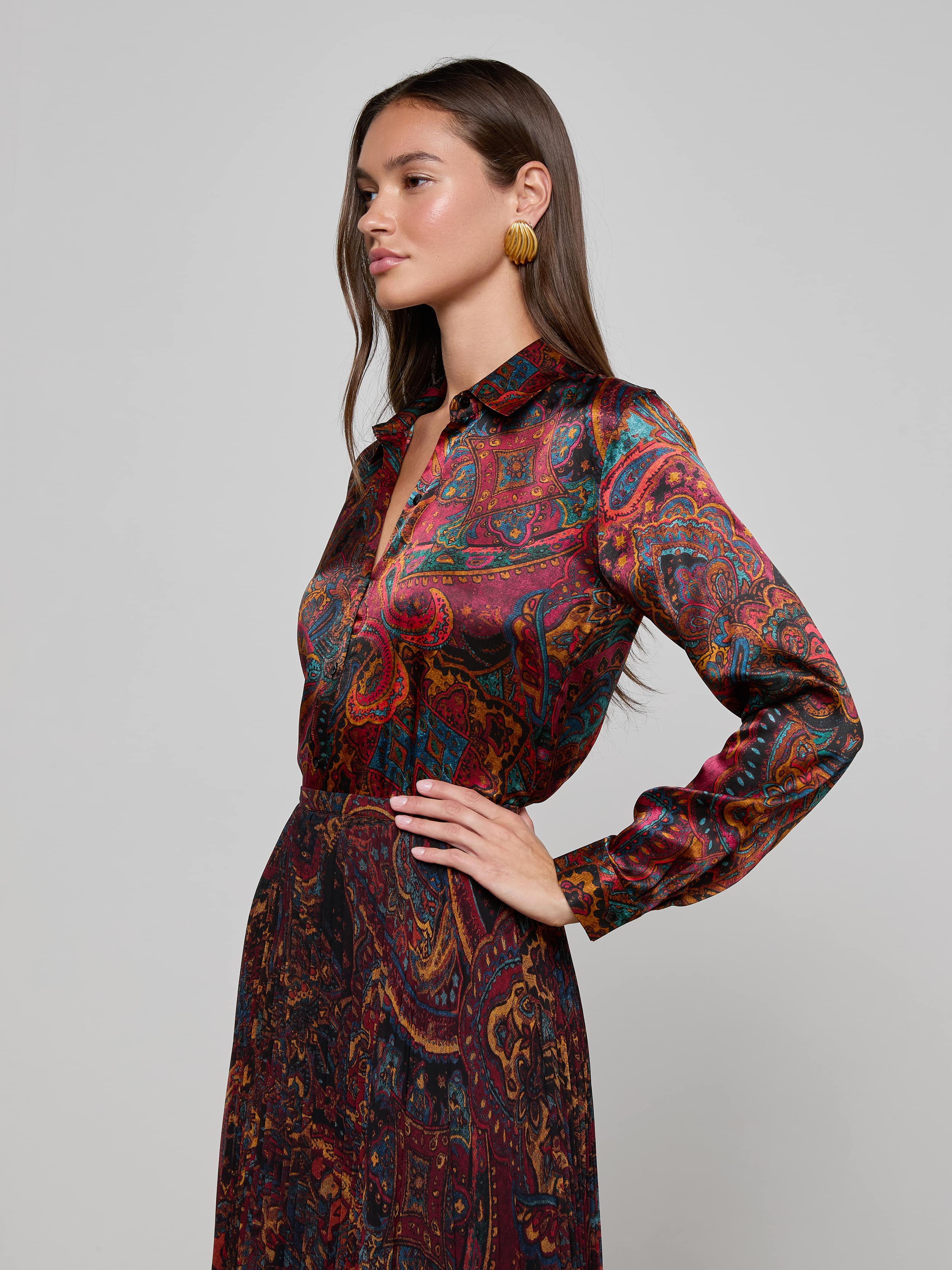 L'AGENCE - Tyler Silk Blouse - Image 8