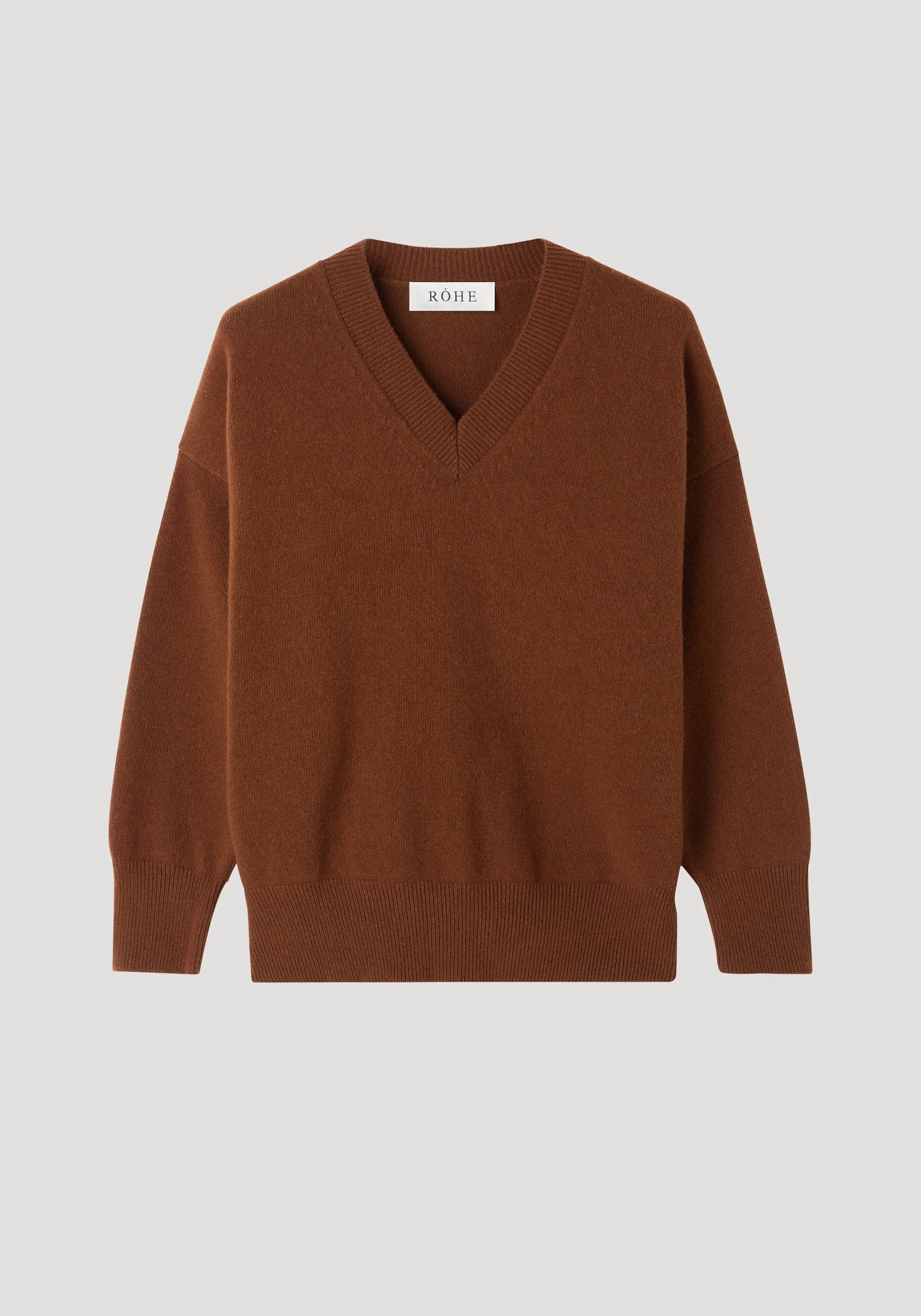 ROHE - V - neck knitted jumper | rust - Image 6