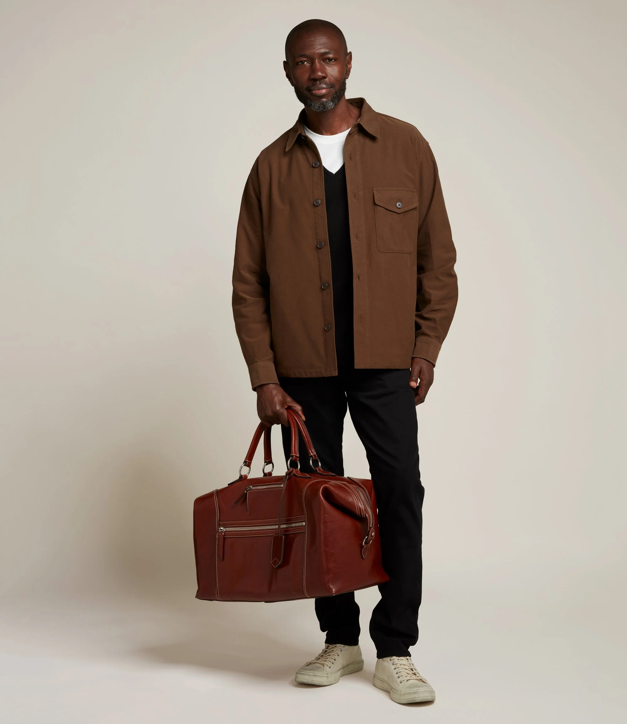 Metier - Vagabond Duffle 70s Calfskin Tobacco - Image 5