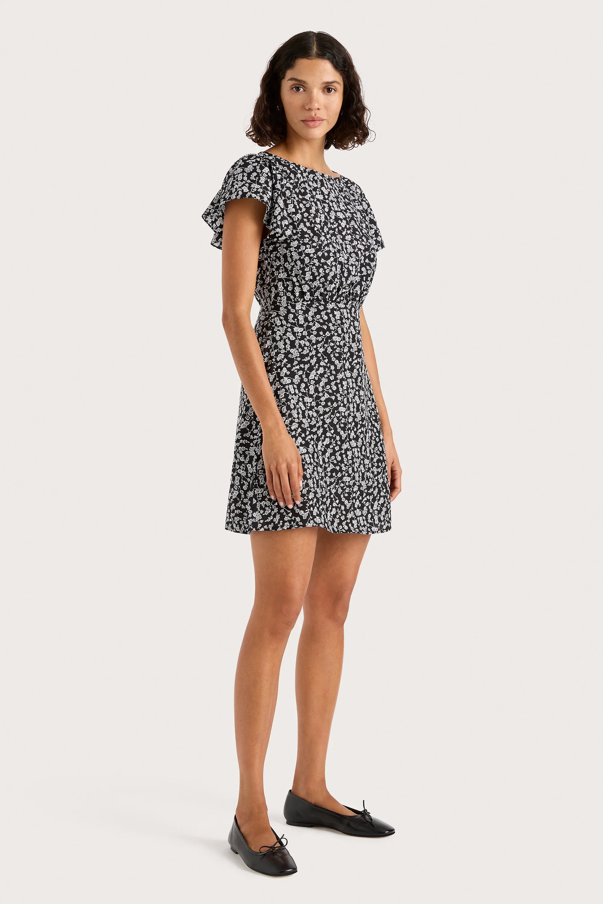 Faithfull - Valras Mini Dress Amaryllis Floral Black - Final Sale - Image 5