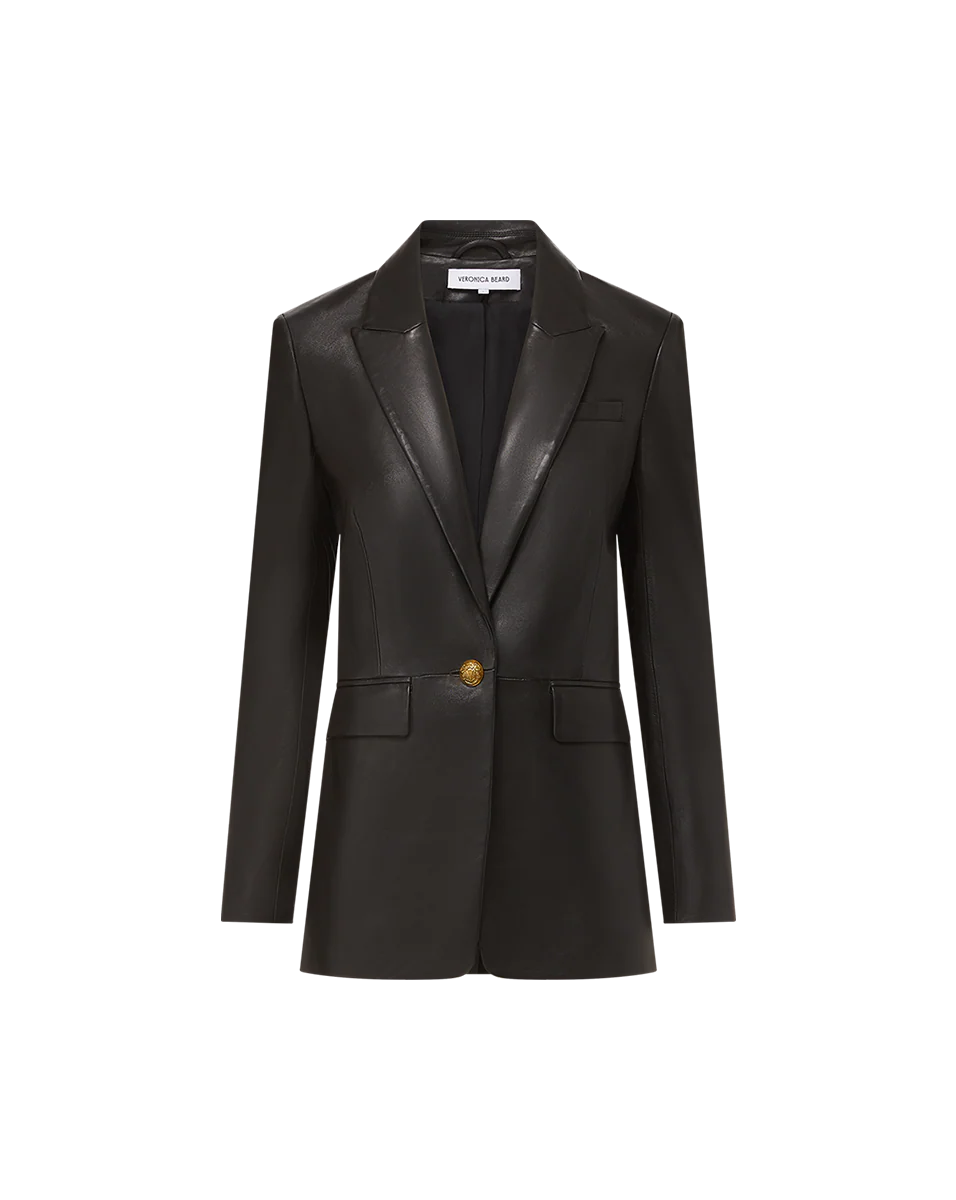 Veronica Beard - Vega Leather Dickey Jacket - Image 8